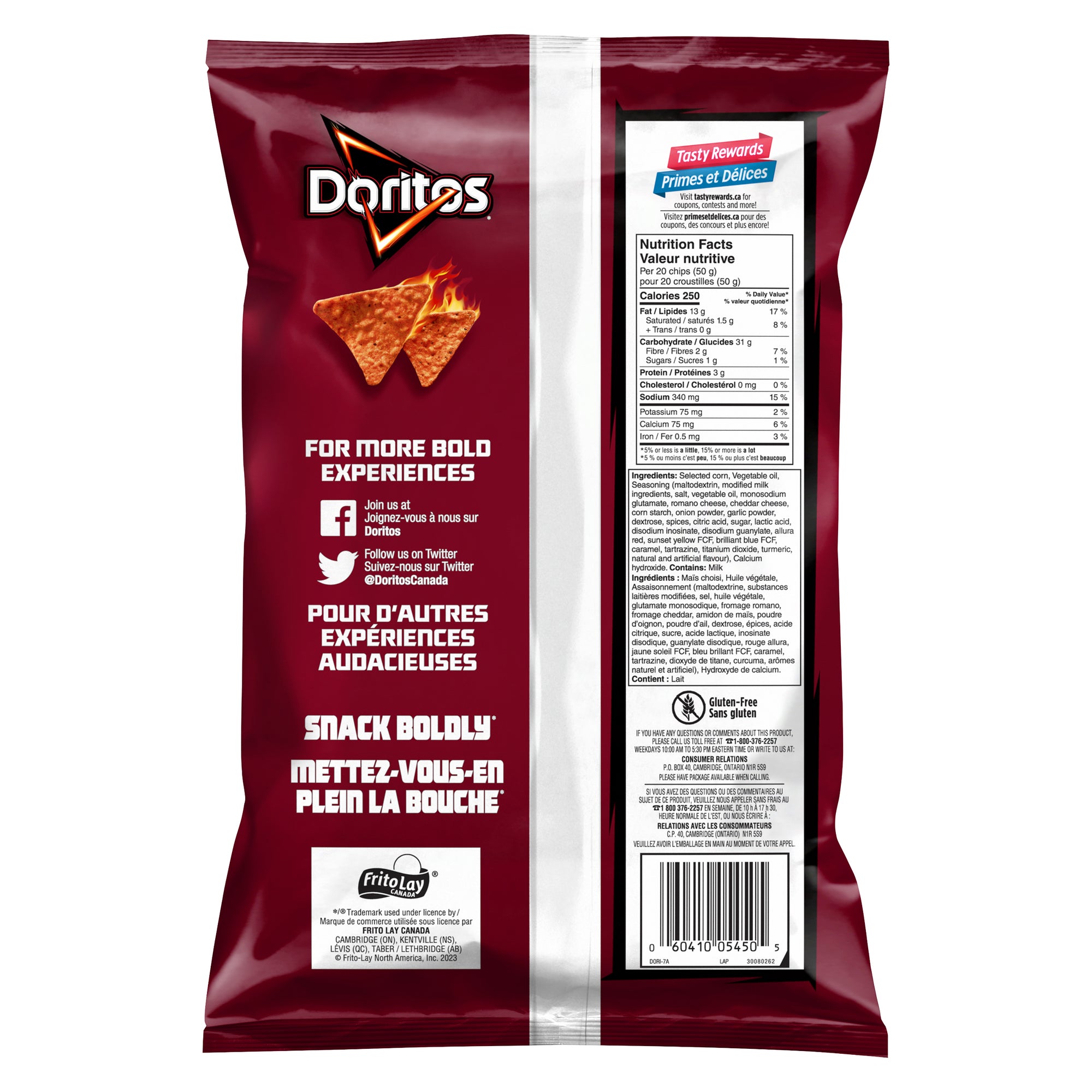 Doritos Spicy Nacho Tortilla Chips 235 G Giant Tiger 6893