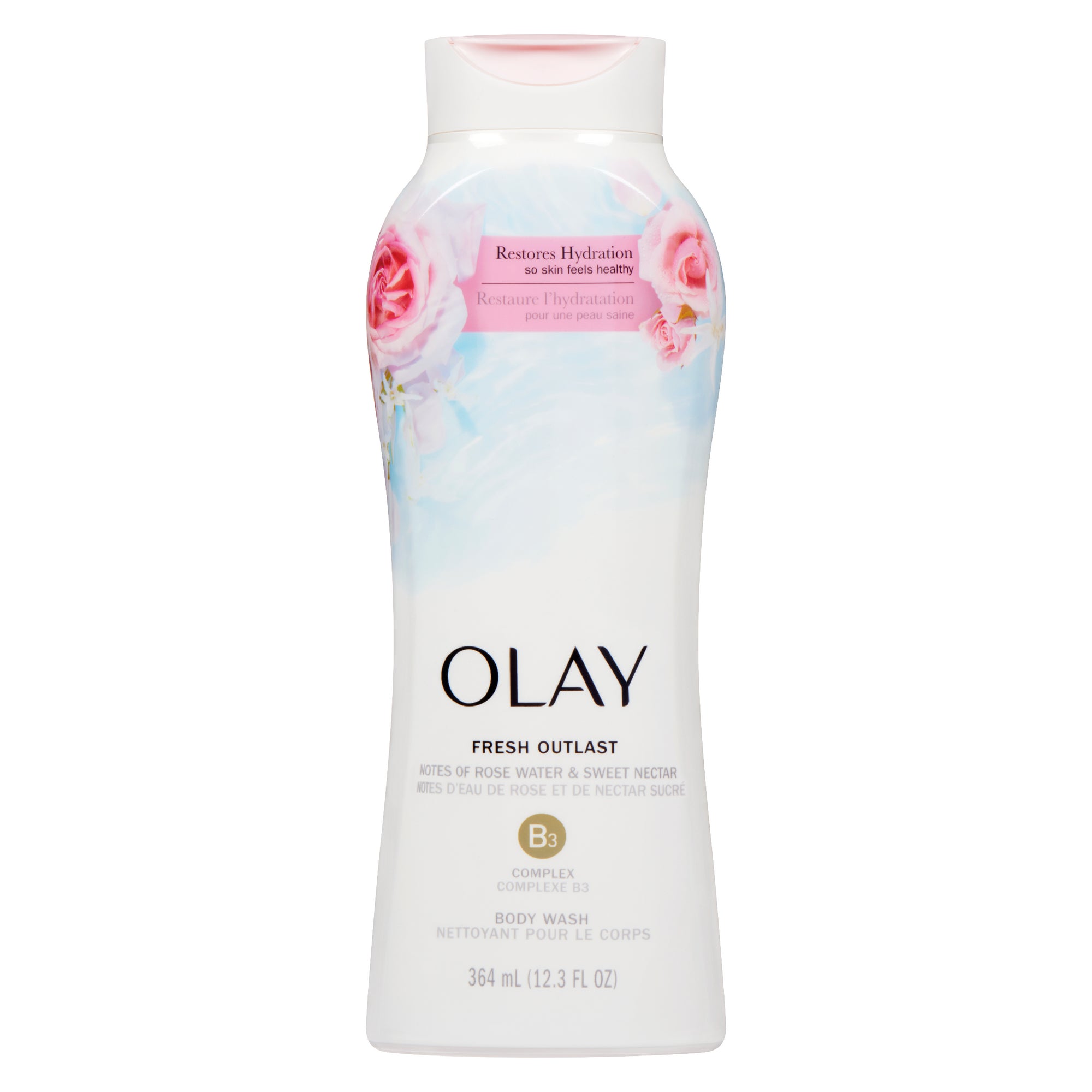 Olay Rose Water & Sweet Nectar Fresh Outlast Body Wash, 364 Ml – Giant 