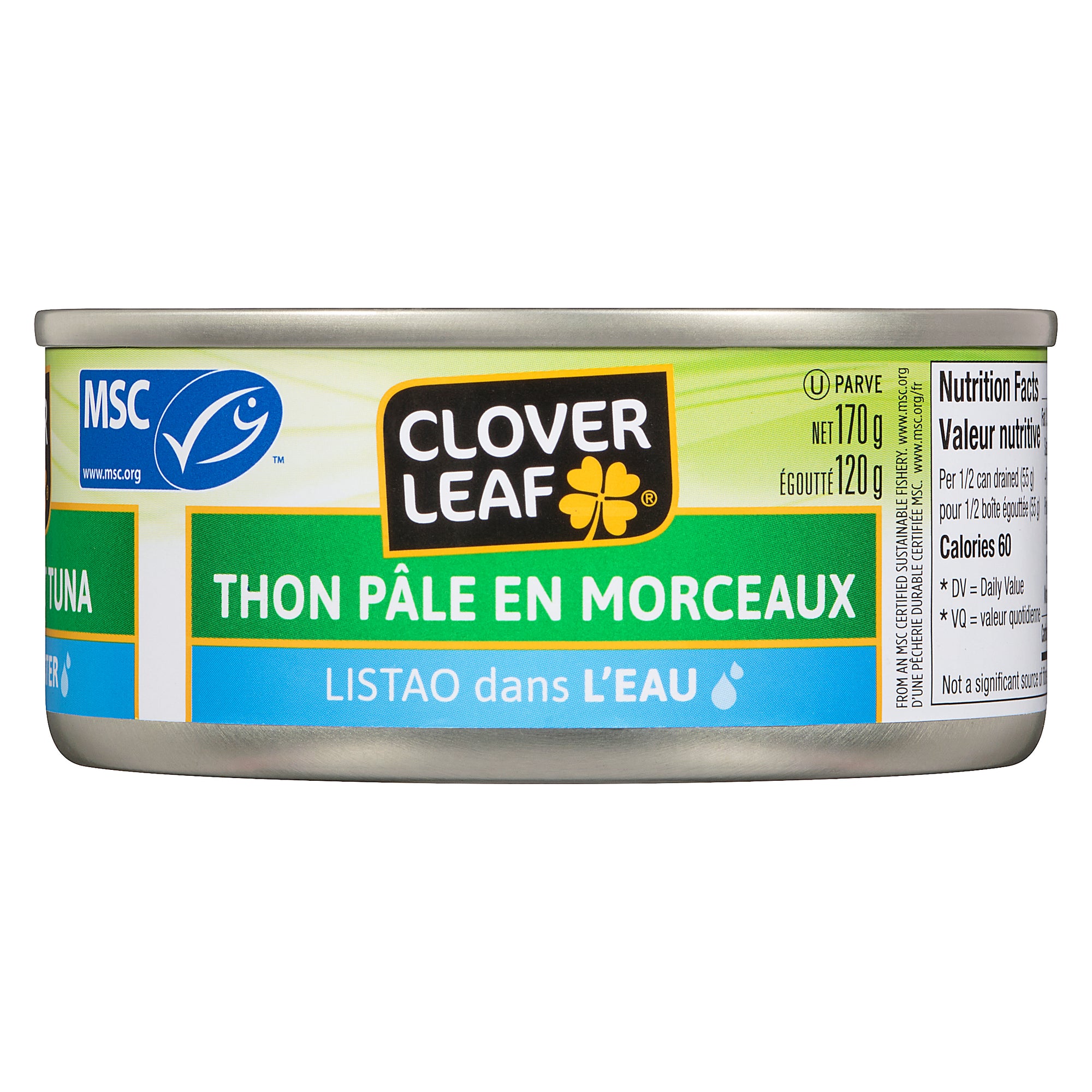 Thon pâle en morceaux CLOVER LEAF®, Listao dans l'eau - Clover Leaf