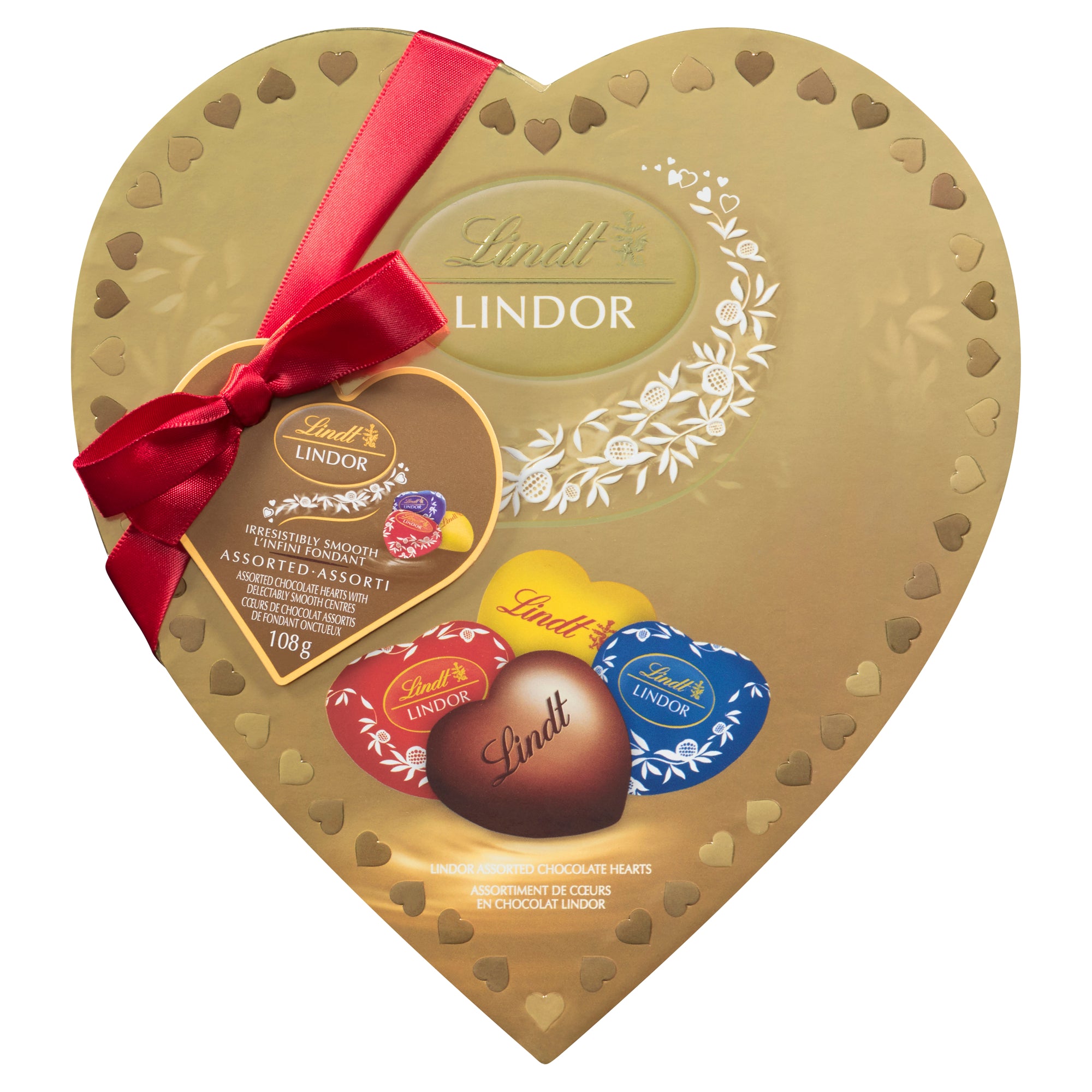 Chocolat Lindt Lindor Coeurs Lait St-Valentin 202g