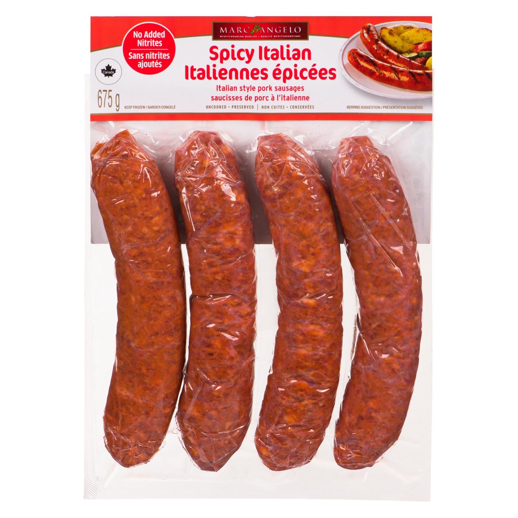 Marc Angelo Italian Style Spicy Italian Pork Sausages 675 G Giant Tiger