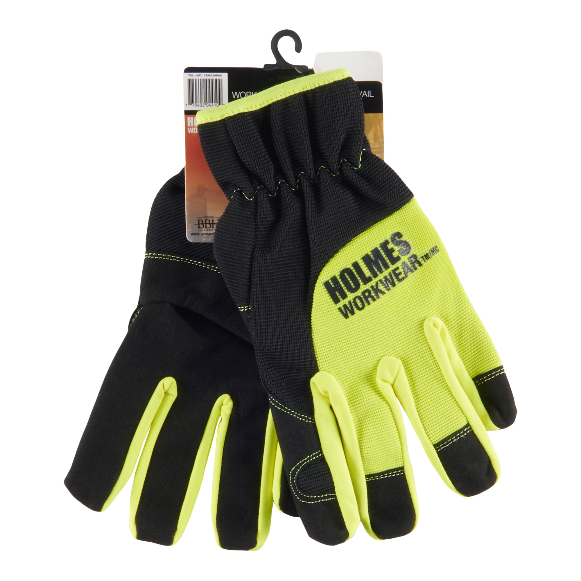 Holmes Off-White Leather Gloves for Men - Large