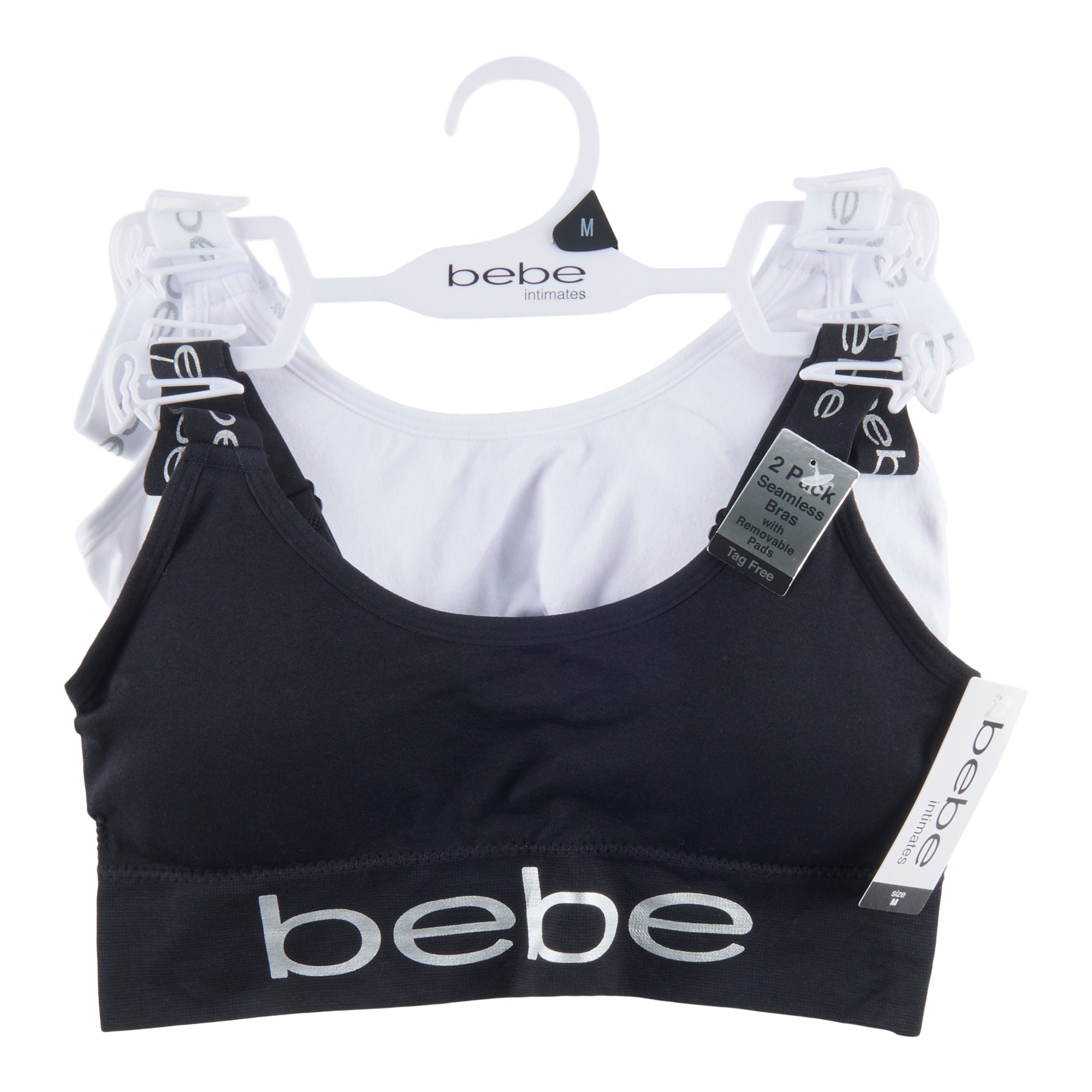 Buy White & Black Seamless Stretch Crop Tops 2 Pack XS, Bras