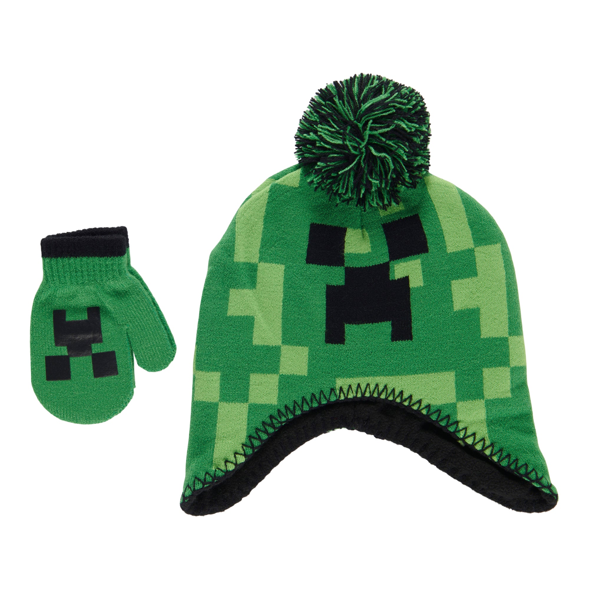 Boy's Licensed Minecraft Hat and Gloves Set, 2-Pieces – Giant Tiger