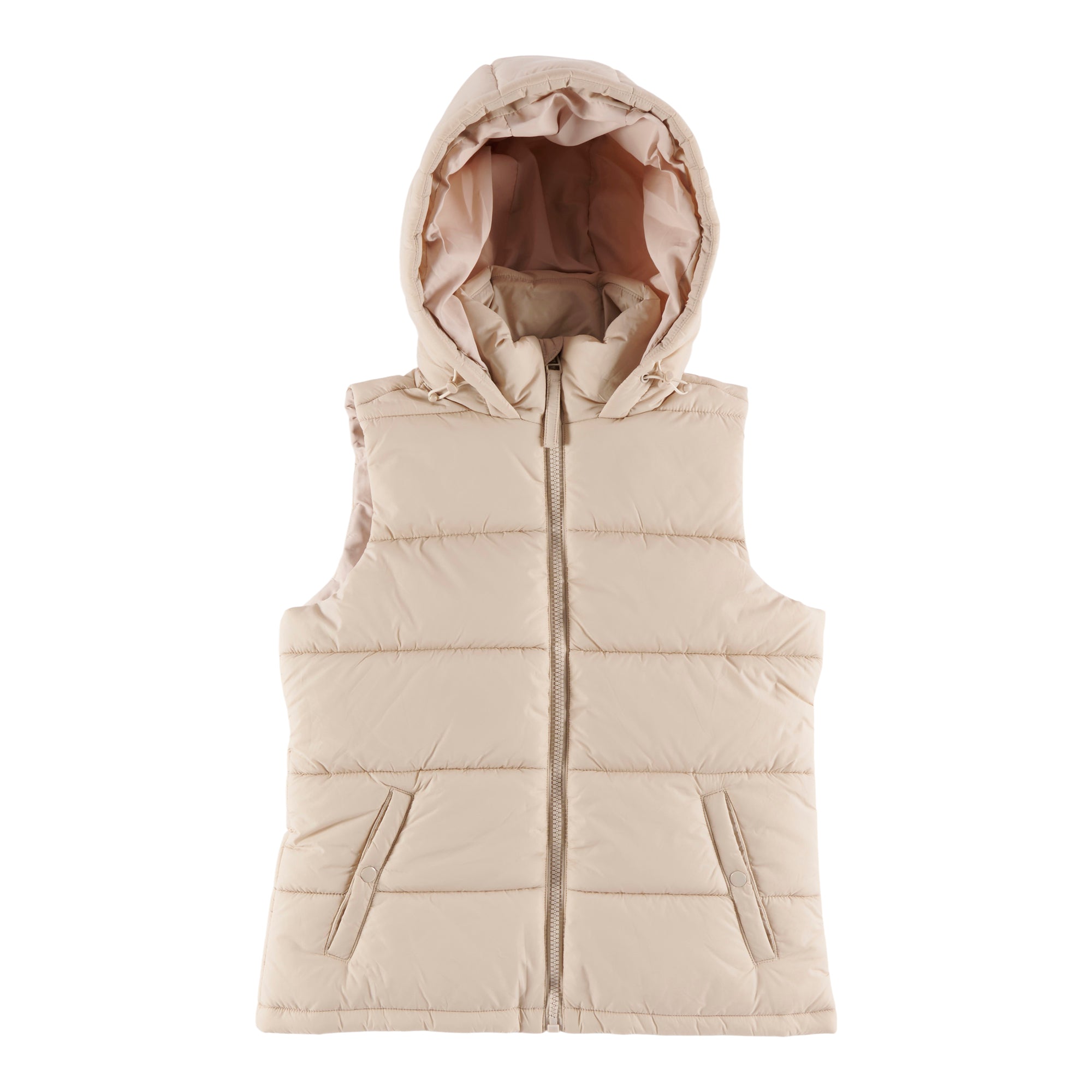 Mountain Ridge Women's Hooded Puffer Vest with Full Zip Closure and Dual  Front Pockets