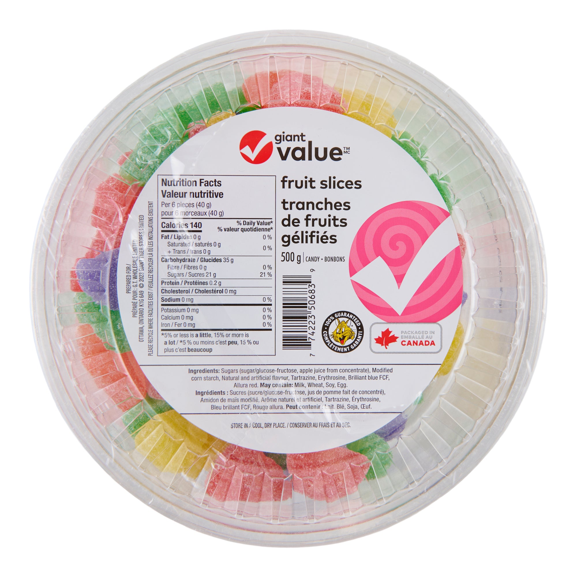 Great Value Fruit Slices, 500 g 