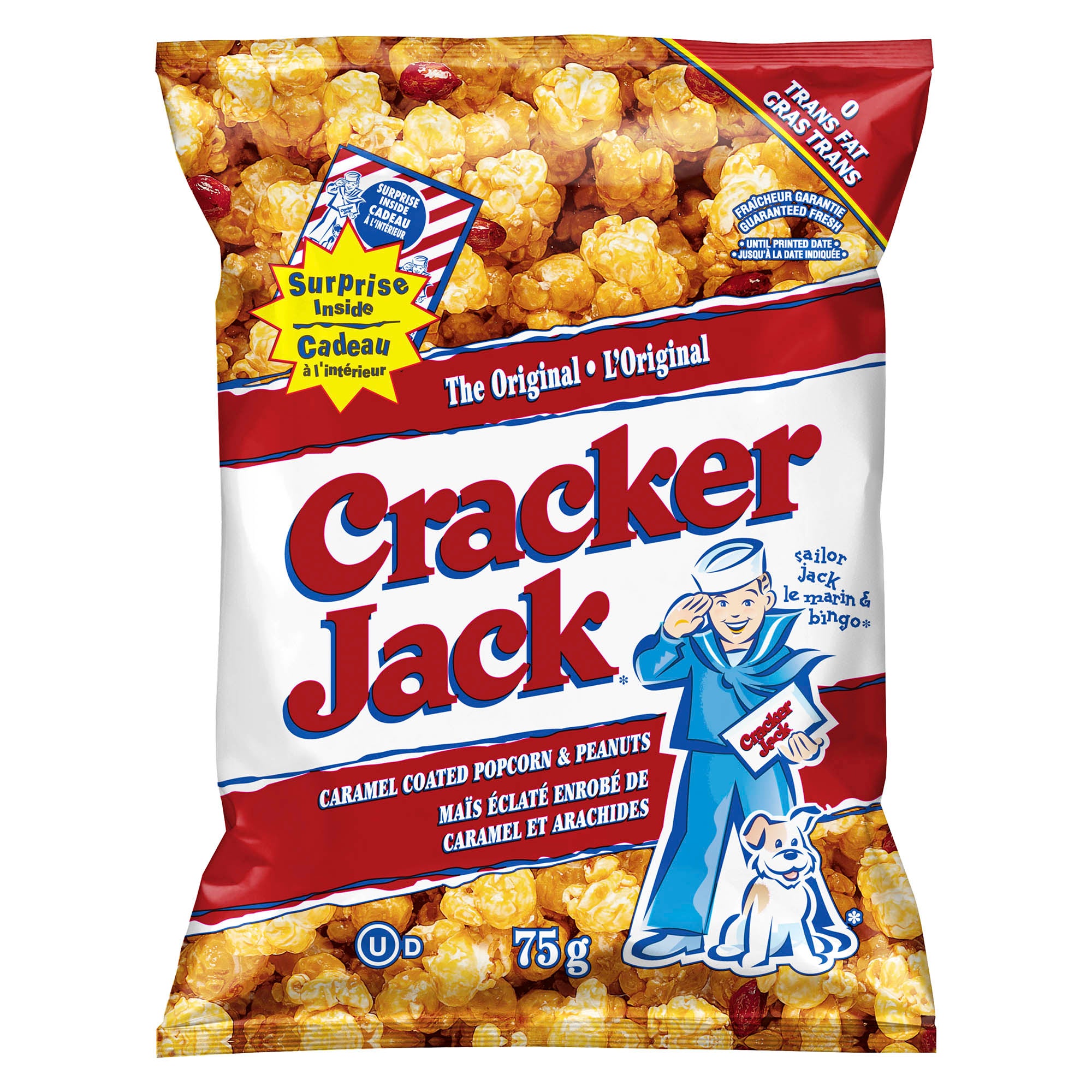 Cracker Jack The Original Caramel Coated Popcorn & Peanuts, 75-g 