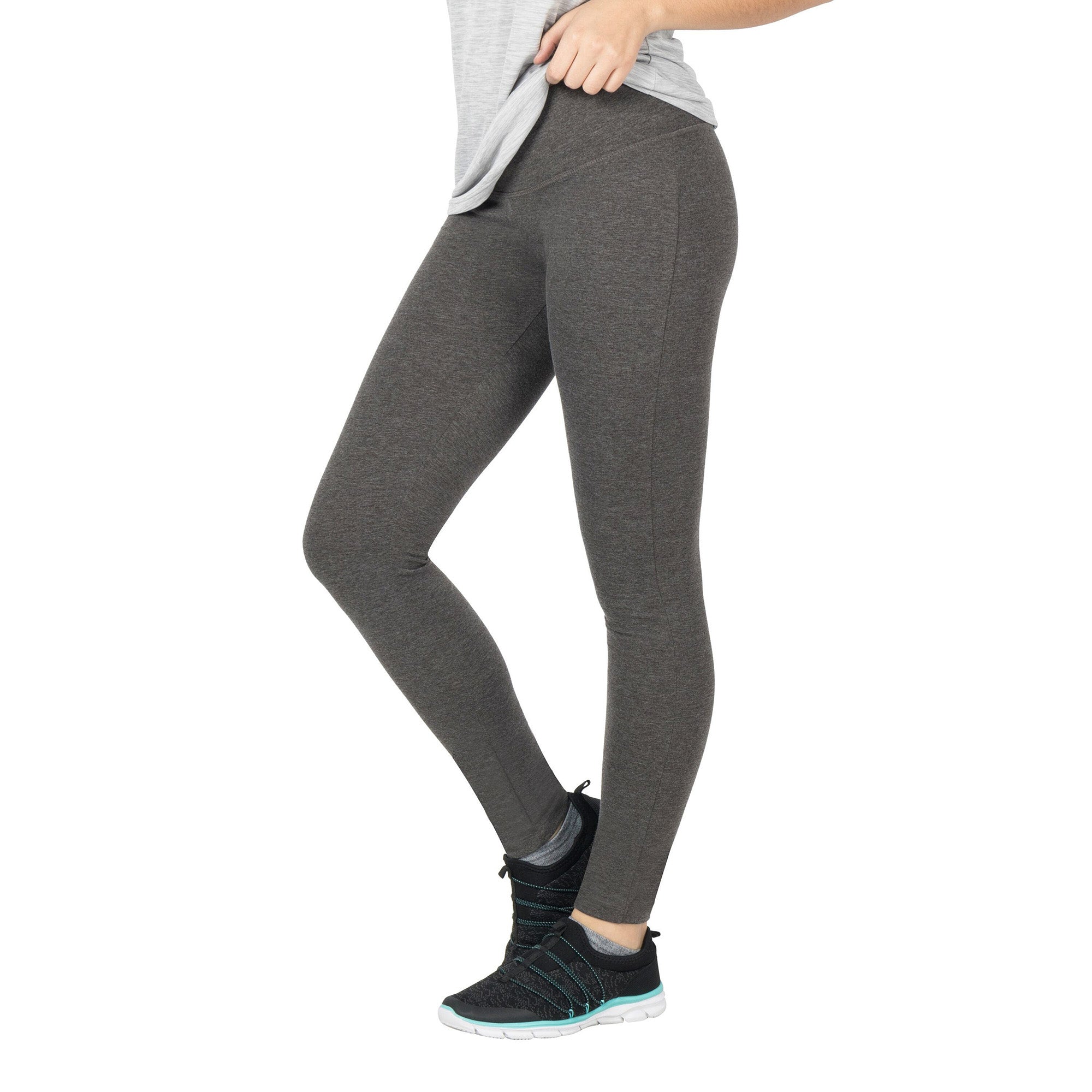 ACX Active Women's Mid-Rise Yoga Leggings with Comfort Waistband