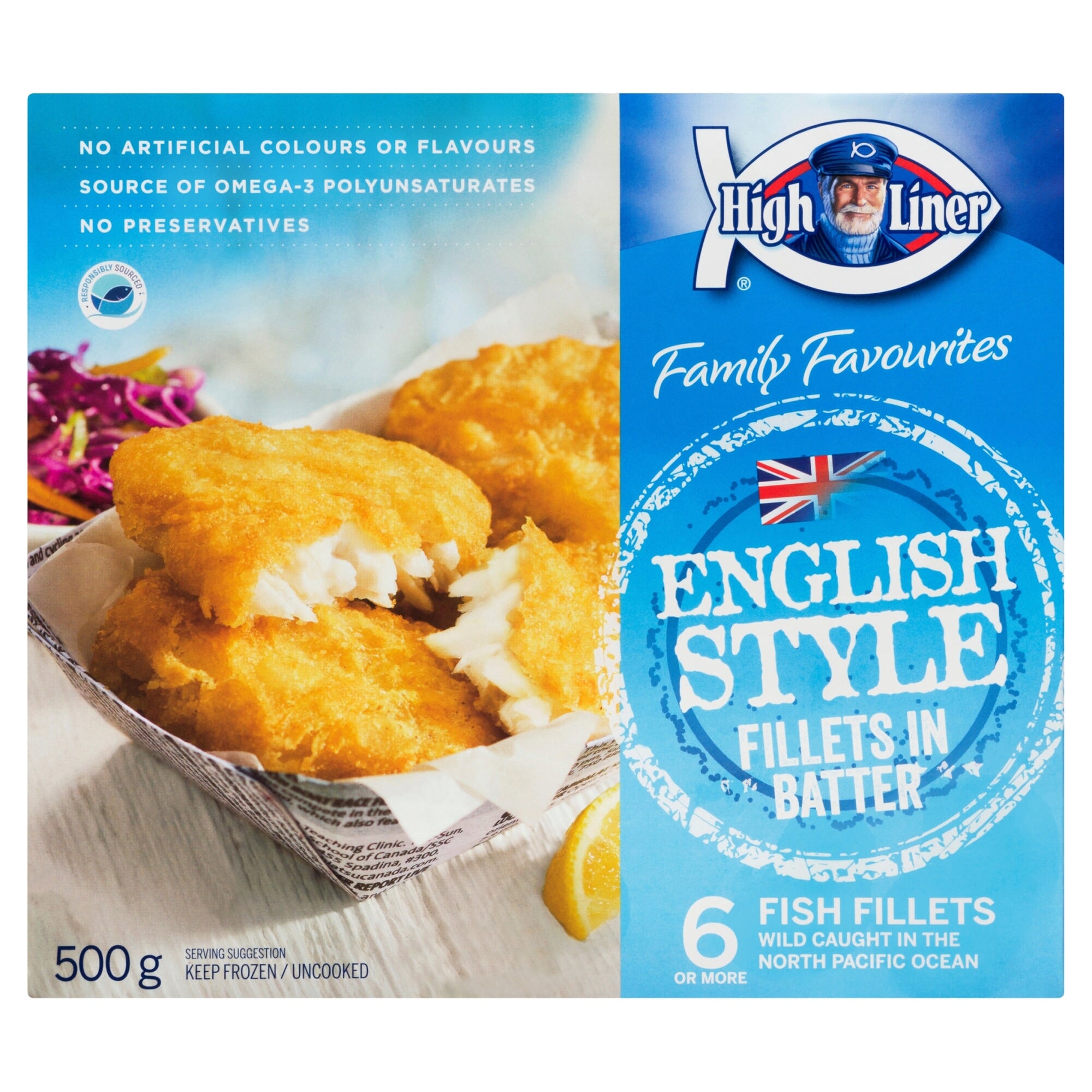 High Liner Family Favourites English Style Battered Fish Fillets - 500 ...