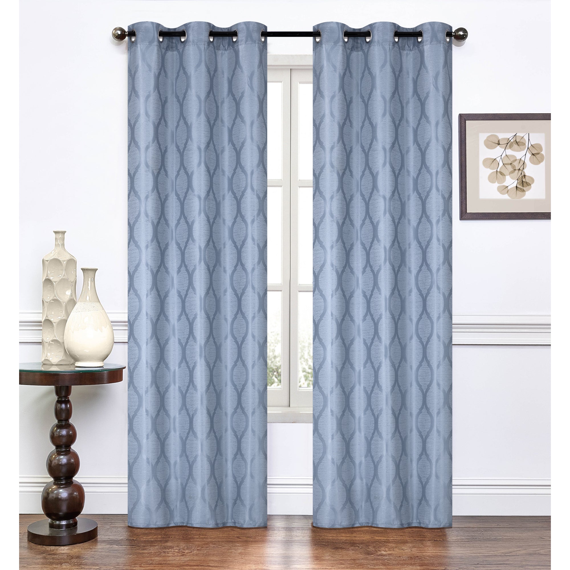 Adamo Home Jacquard Curtain Panel with Grommets, 84-in, Ashley