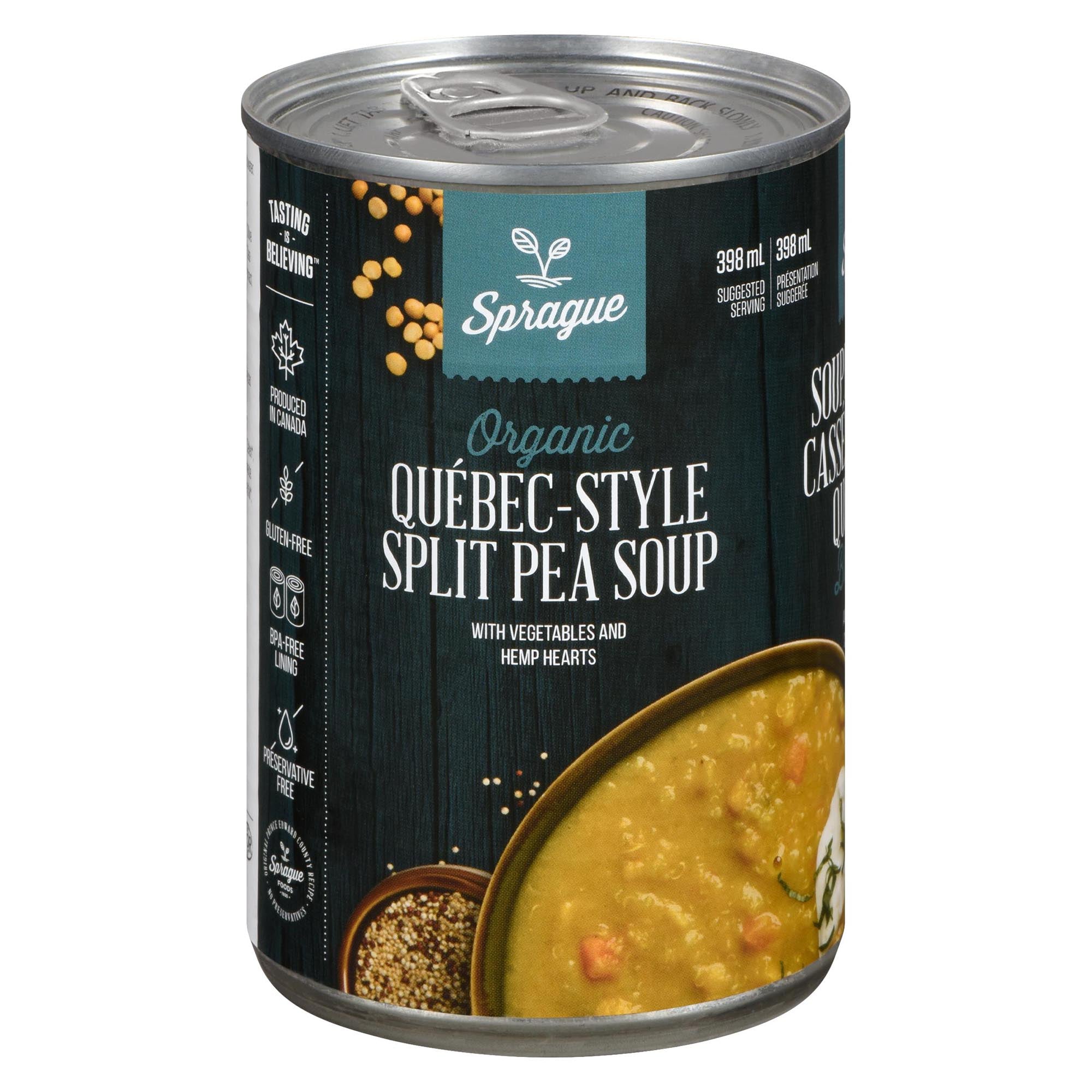 Sprague Organic Soup, Canadian Style Split Pea