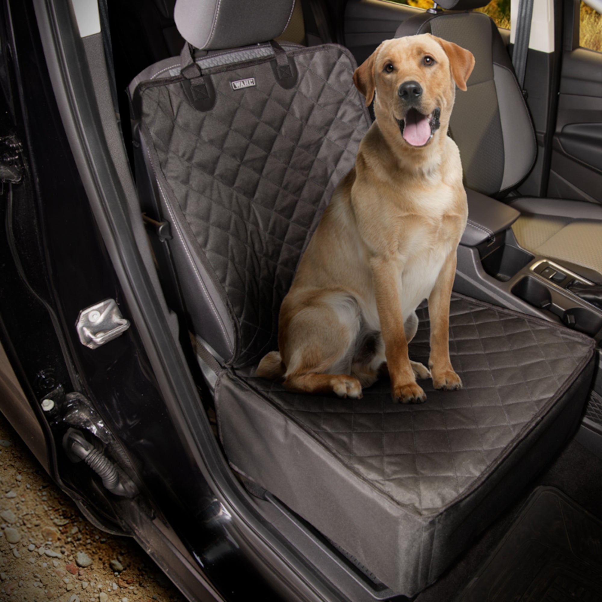 Wahl Front Car Seat Pet Cover, Black, 10in Giant Tiger