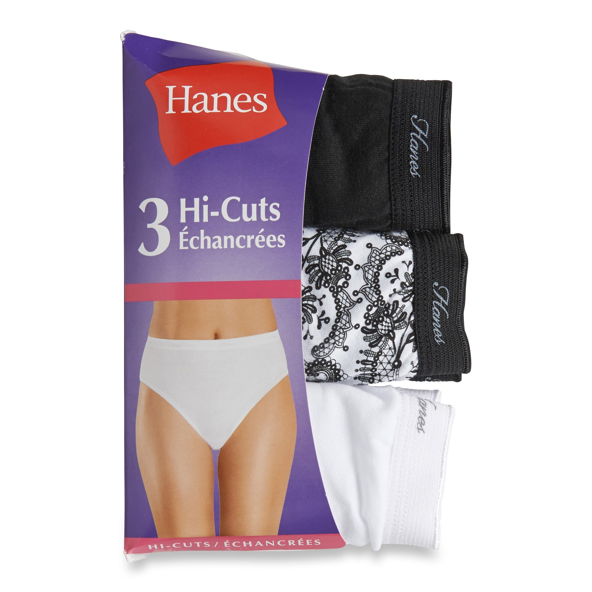 Hanes Womens No Ride Up Cotton Hi-Cut Panties - Best-Seller!