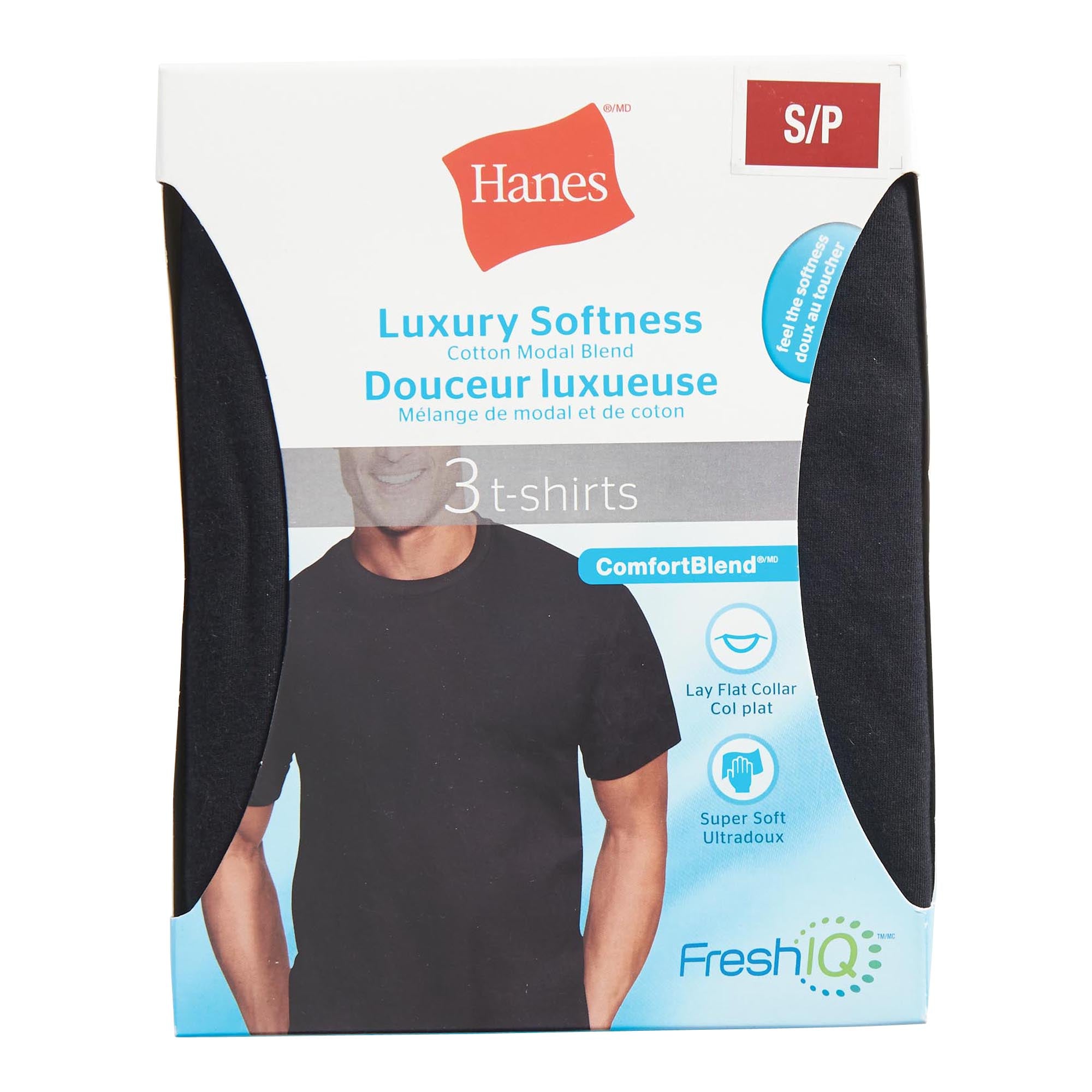 Hanes Men's Luxury Softness Crew Shirts, 3-Pack