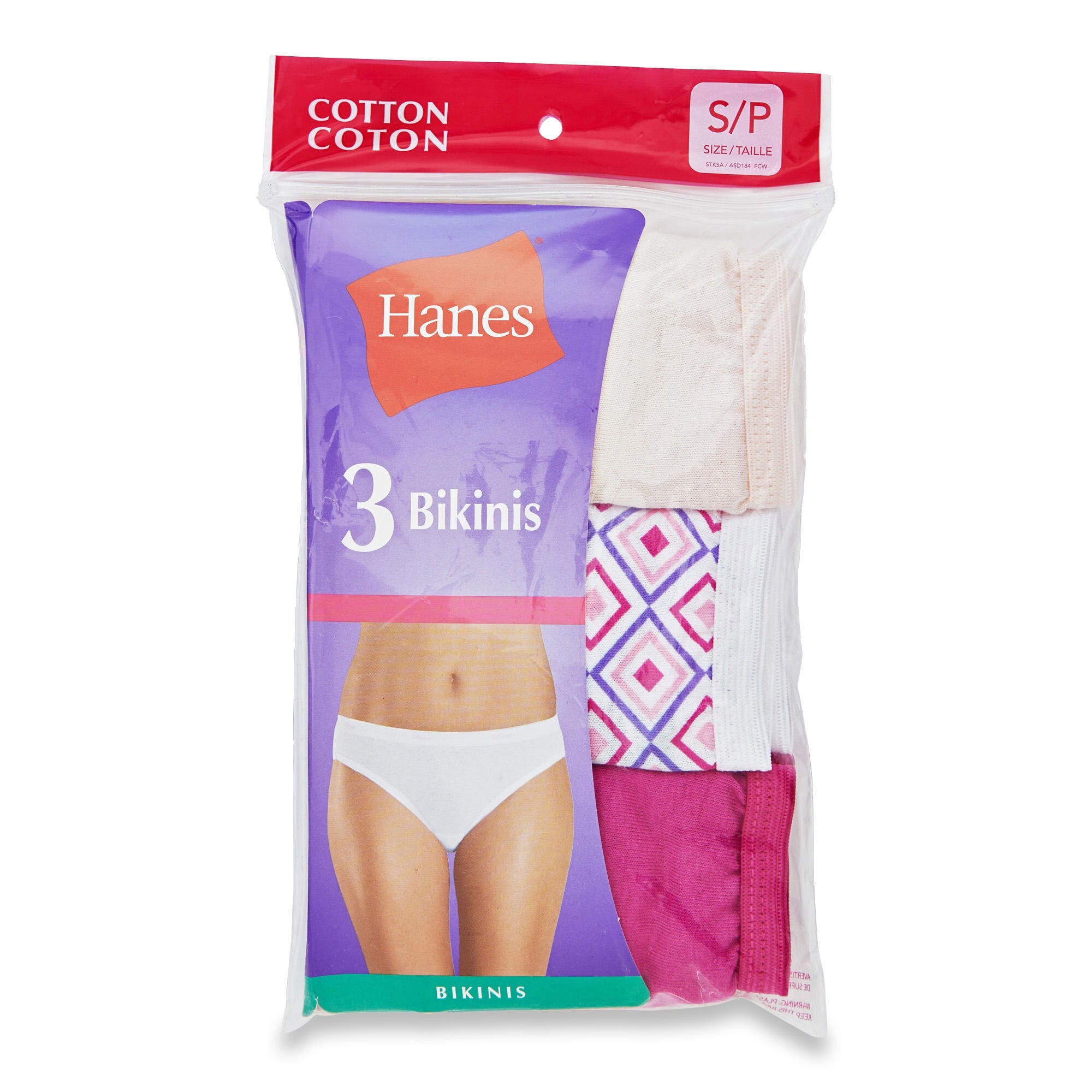 Hanes Women's Cotton Bikini, 3-Pack