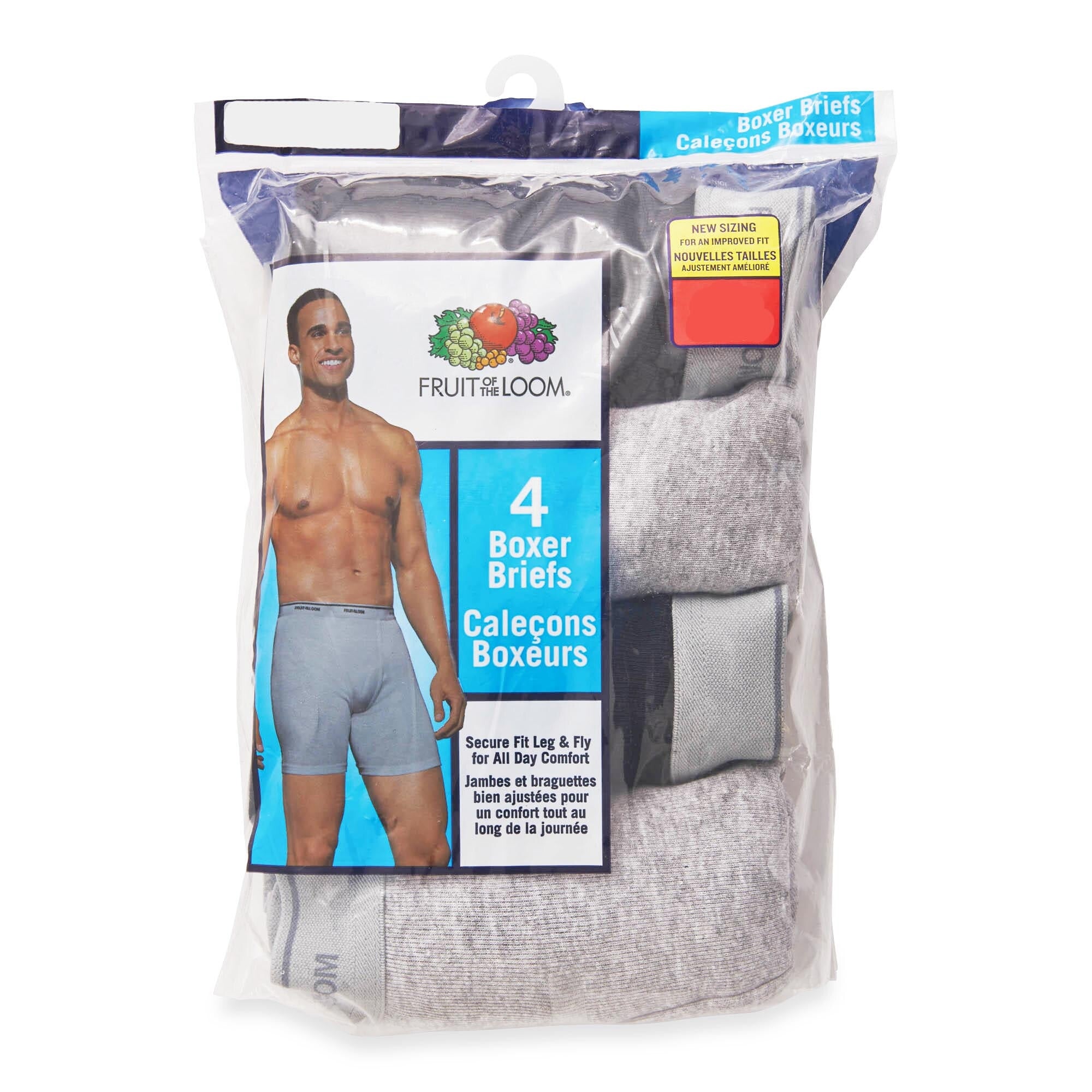 4Pcs Men's Underwear Boxer Briefs Plus Size Long Underwear Natural Cotton  High Quality 2XL 