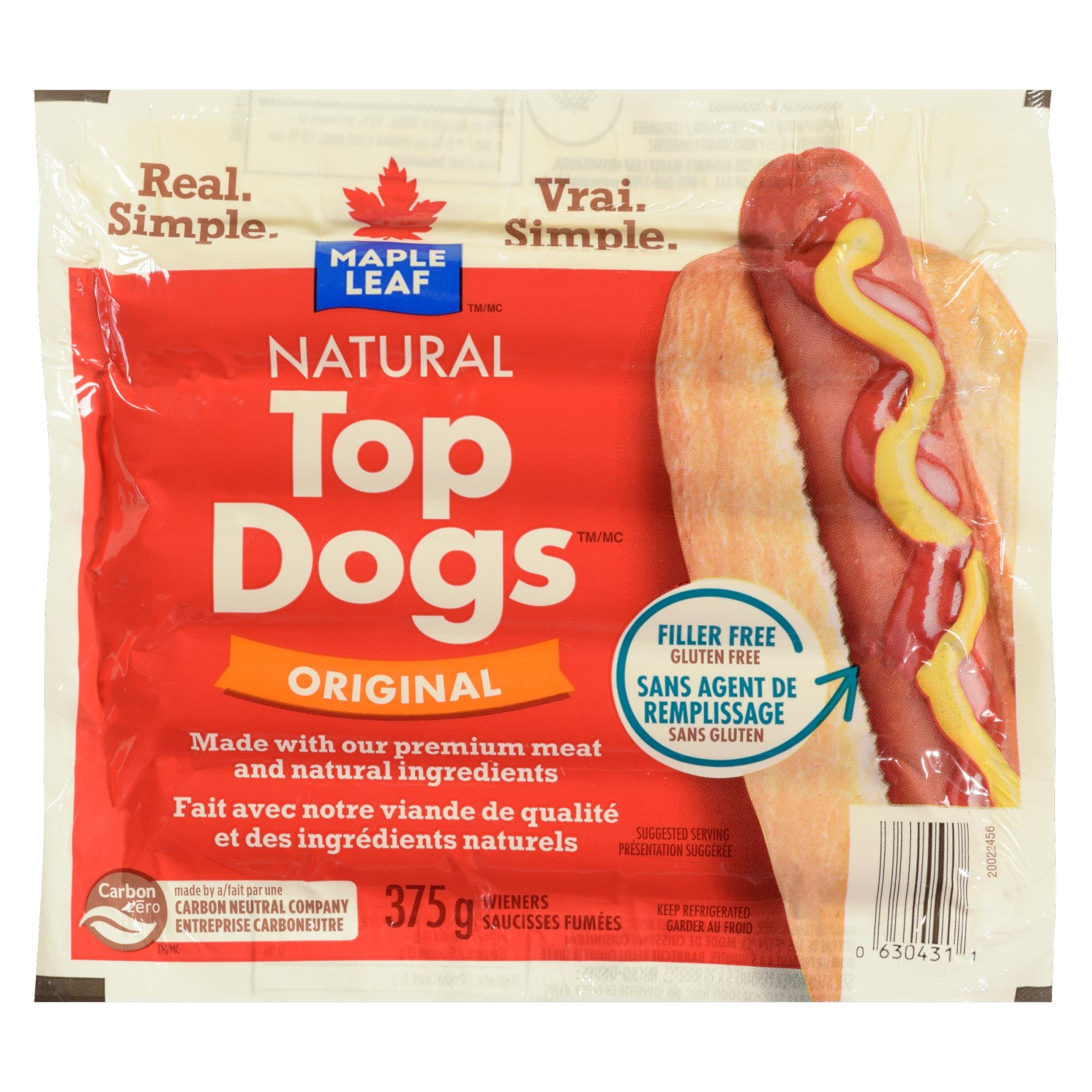 Maple Leaf Natural Top Dogs Original Wieners - 375g – Giant Tiger