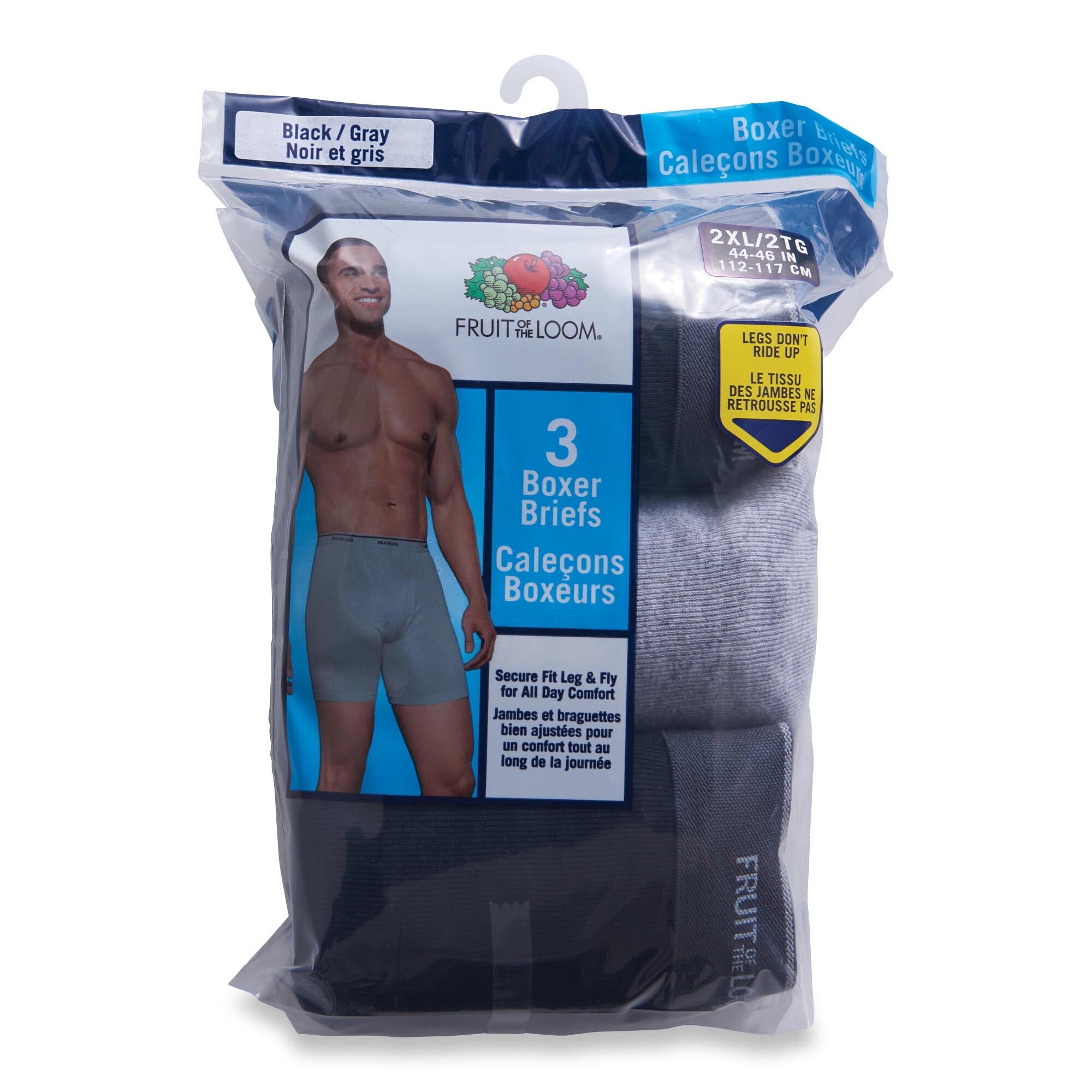 Pair of Thieves men's breathable boxer brief -sz XL-1 pr-GRAY w/ black  waistband 