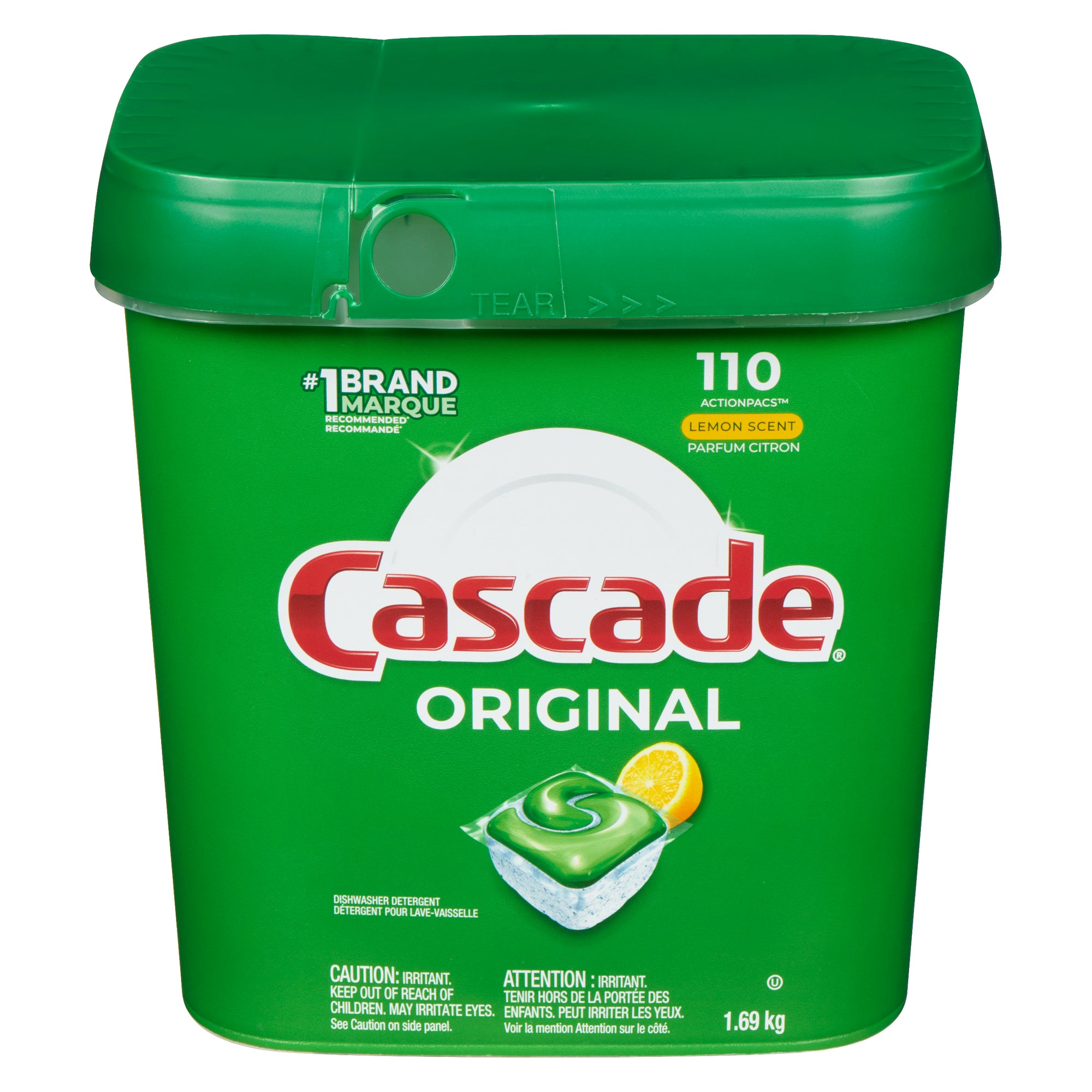 Cascade Lemon Scented Dawn Grease Dishwasher Tablets, 110-Pack – Giant ...