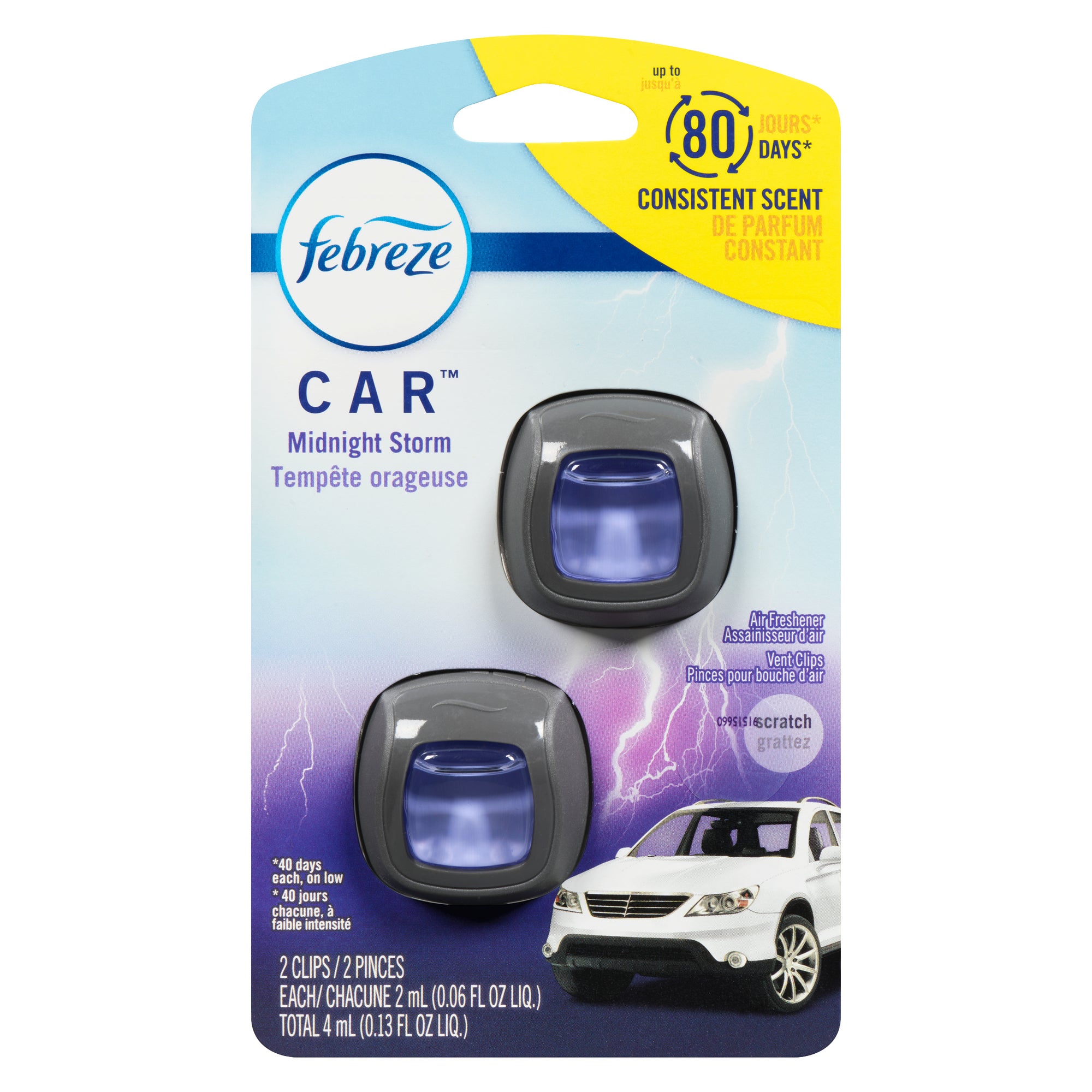 Febreze Liquid Car Clip, Midnight Storm, 2-Pack – Giant Tiger