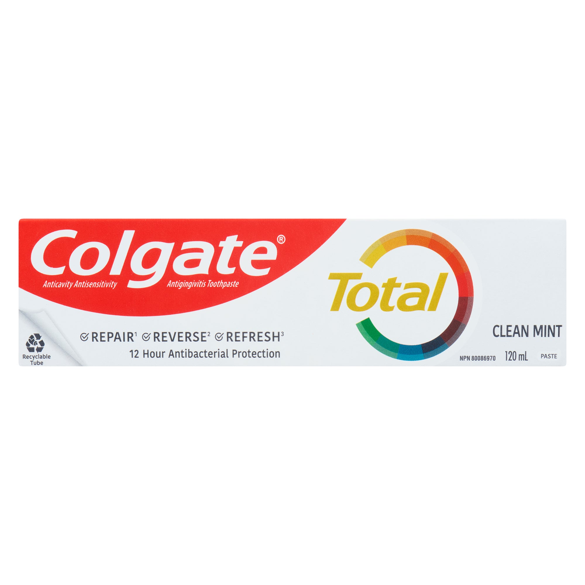 Colgate Total Anticavity Fluoride and Antigingivitis Clean Mint Toothp ...