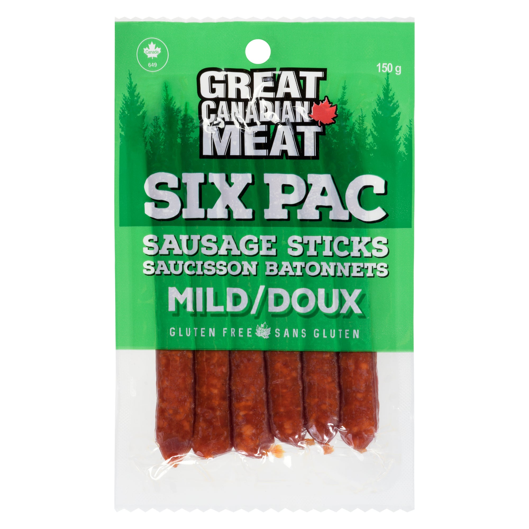 Great Canadian Meat Sausage Sticks Mild 6 Pack 150 G Giant Tiger