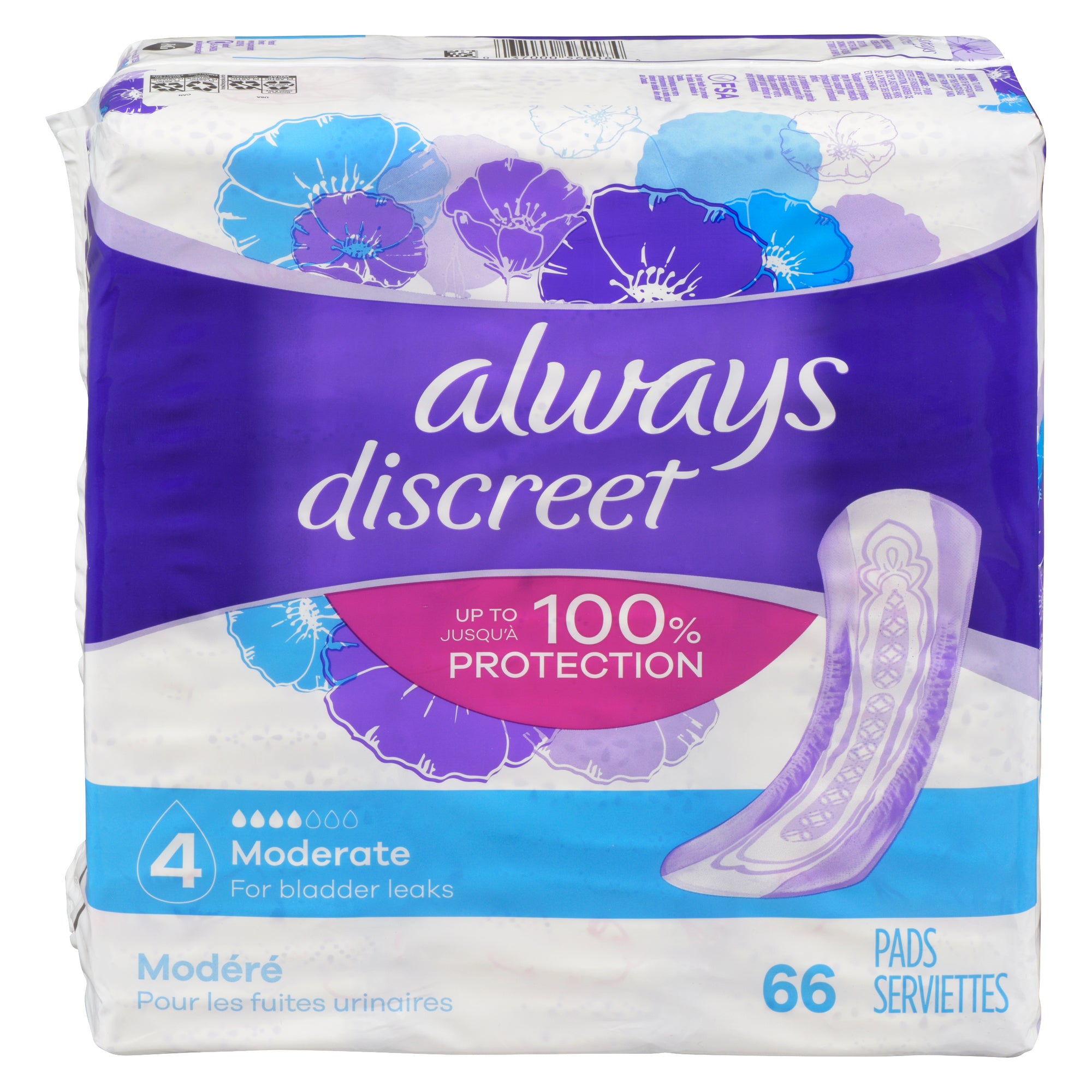 Always Discreet Moderate Pads, 66-Pack – Giant Tiger