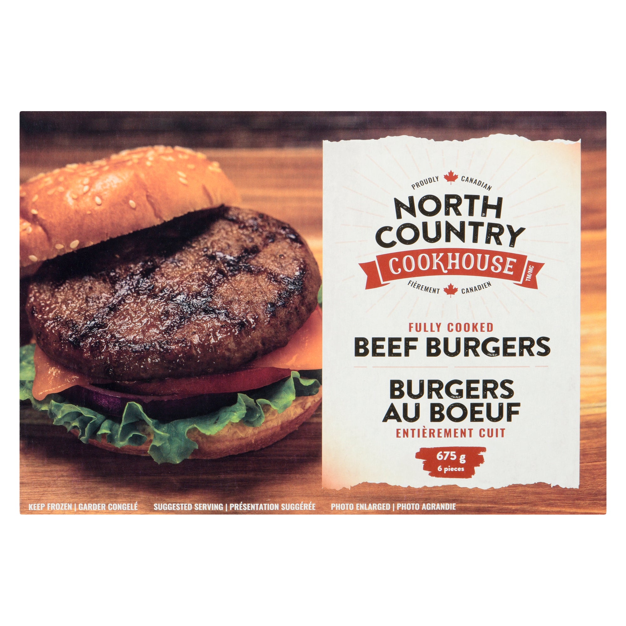 North Country Cookhouse Fully Cooked Beef Burgers 675 G Giant Tiger