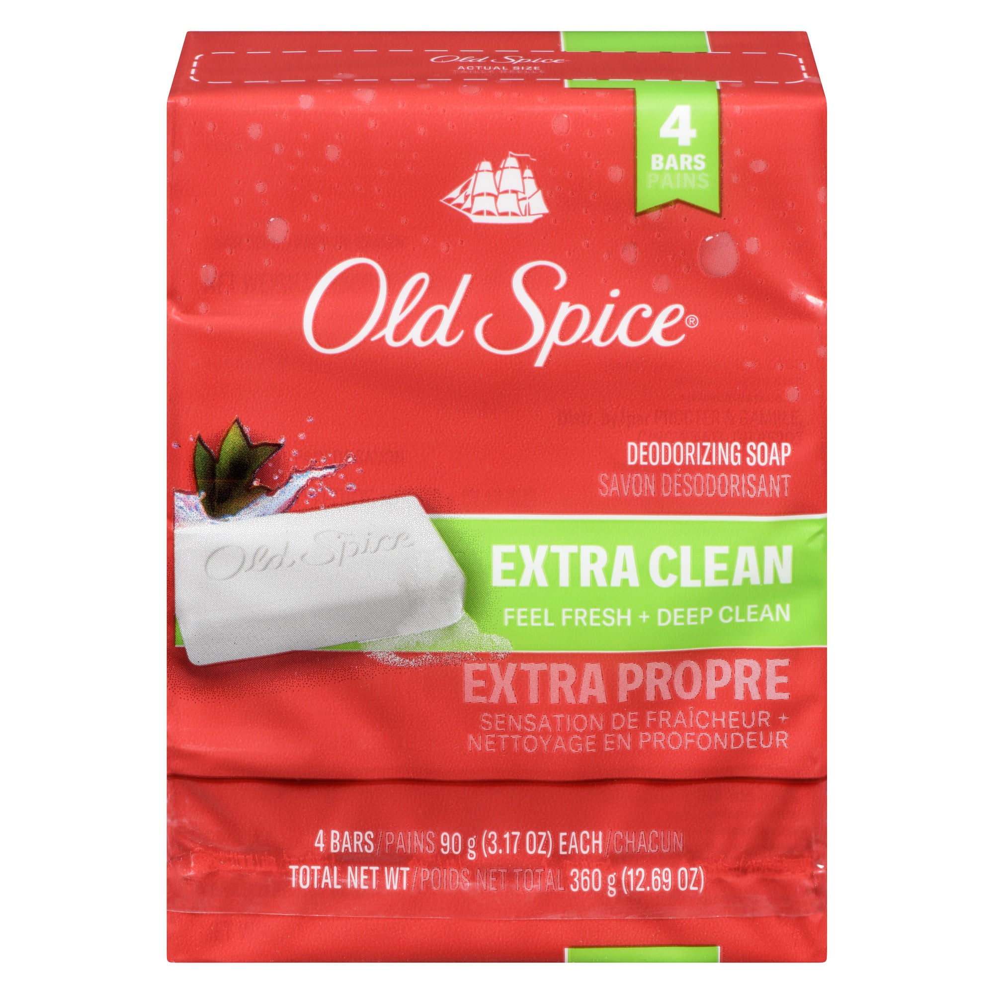 Old Spice Extra Clean Deodorizing Soap, 4-Pack, 360 g – Giant Tiger