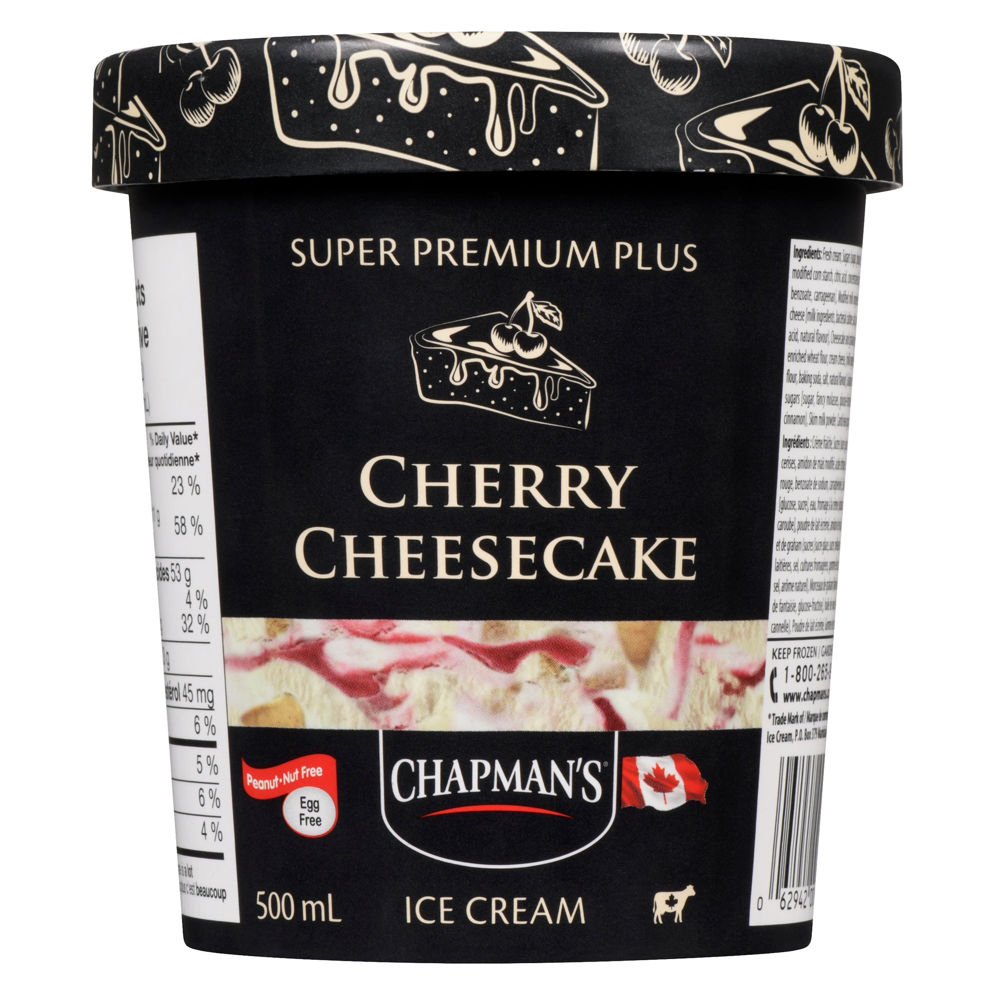 Chapman's Super Premium Plus Ice Cream Cherry Cheesecake, 500 ml ...