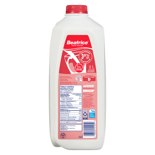 Beatrice Homogenized Milk 3 25 M.F. 2 L