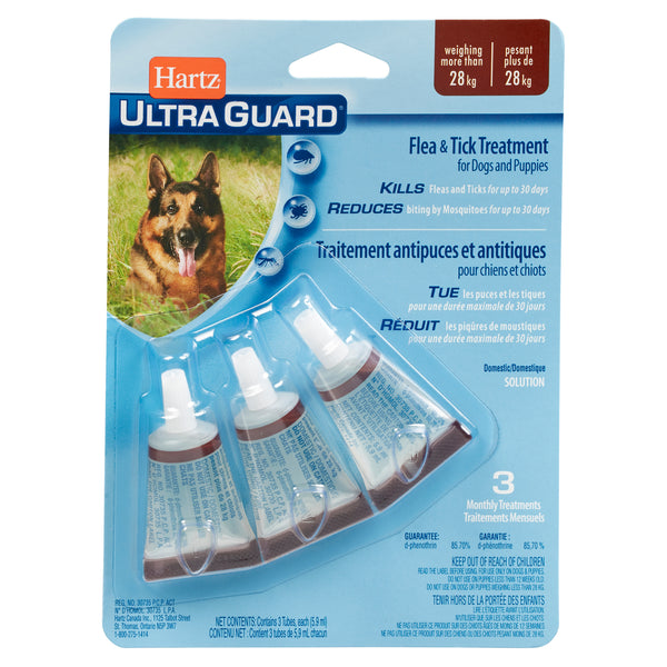 Hartz UltraGuard Flea and Tick Treatment for Dogs and Puppies 3 Pack Giant Tiger