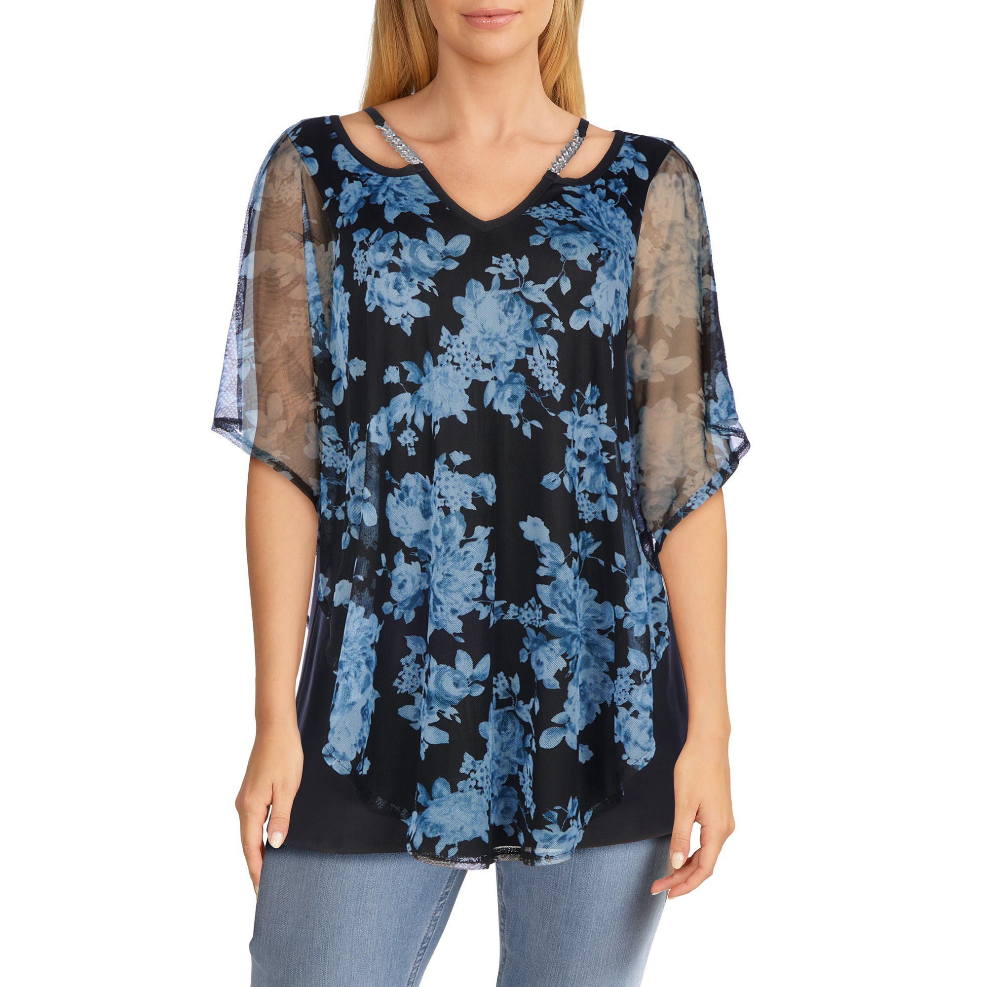 lily morgan Women's Sleeveless Chiffon Overlay Top – Giant Tiger