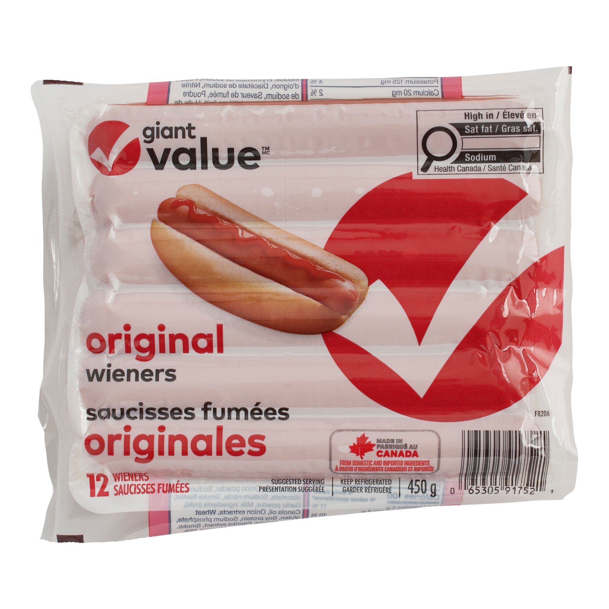 Giant Value Original Pork Wieners, 450 g – Giant Tiger