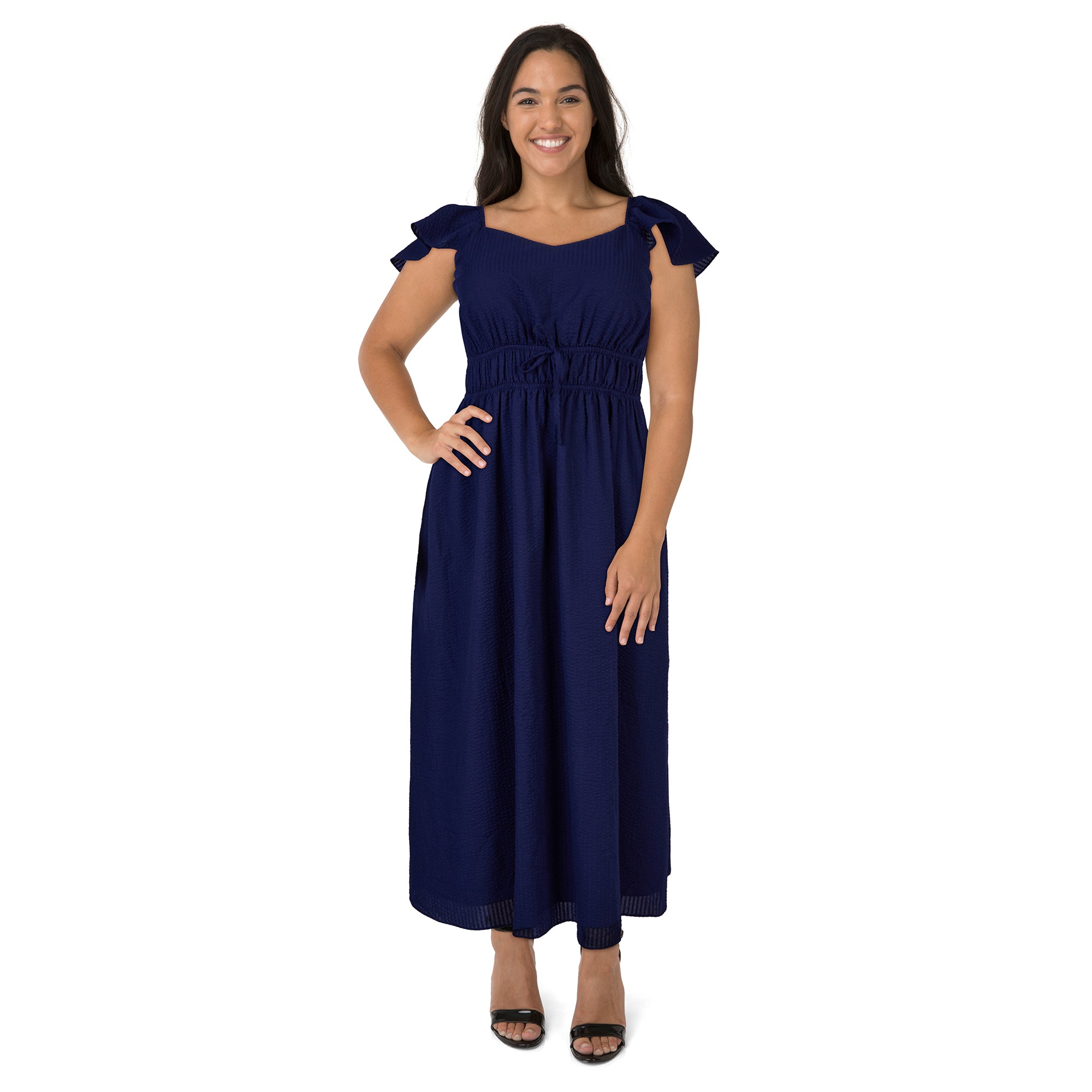 mySTYLE Women's Plus Mykonos Puckered Maxi Dress – Giant Tiger