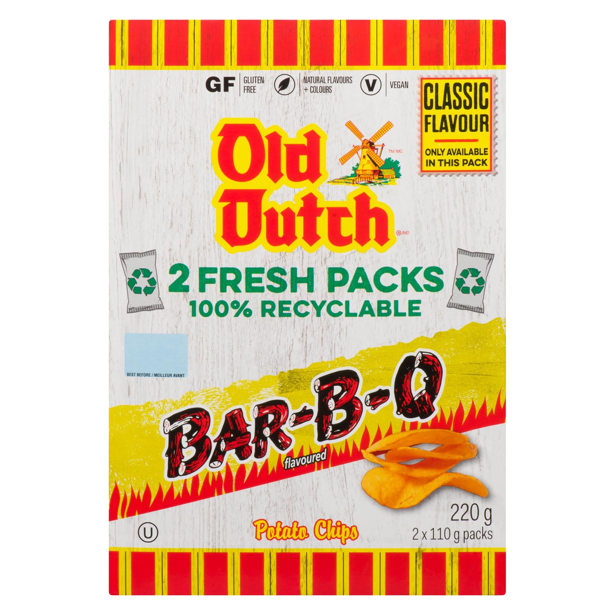 Old Dutch Bar-B-Q Flavoured Potato Chips, 2-Pack, 110-g – Giant Tiger