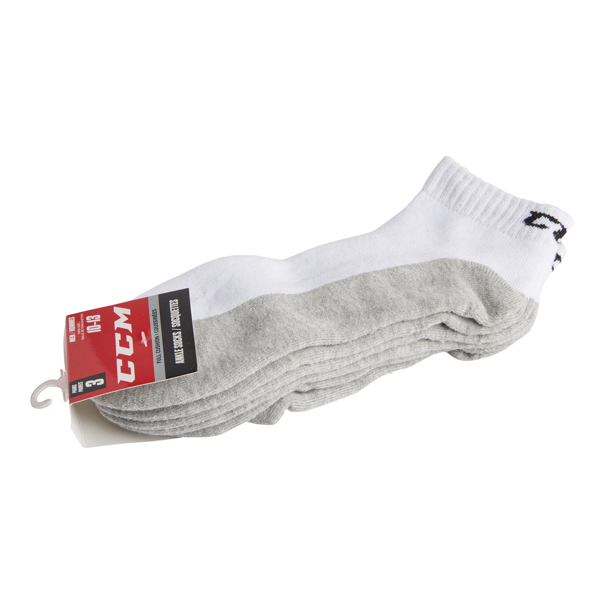 CCM Men's Low/Ankle Socks, White, 3 Pairs – Giant Tiger