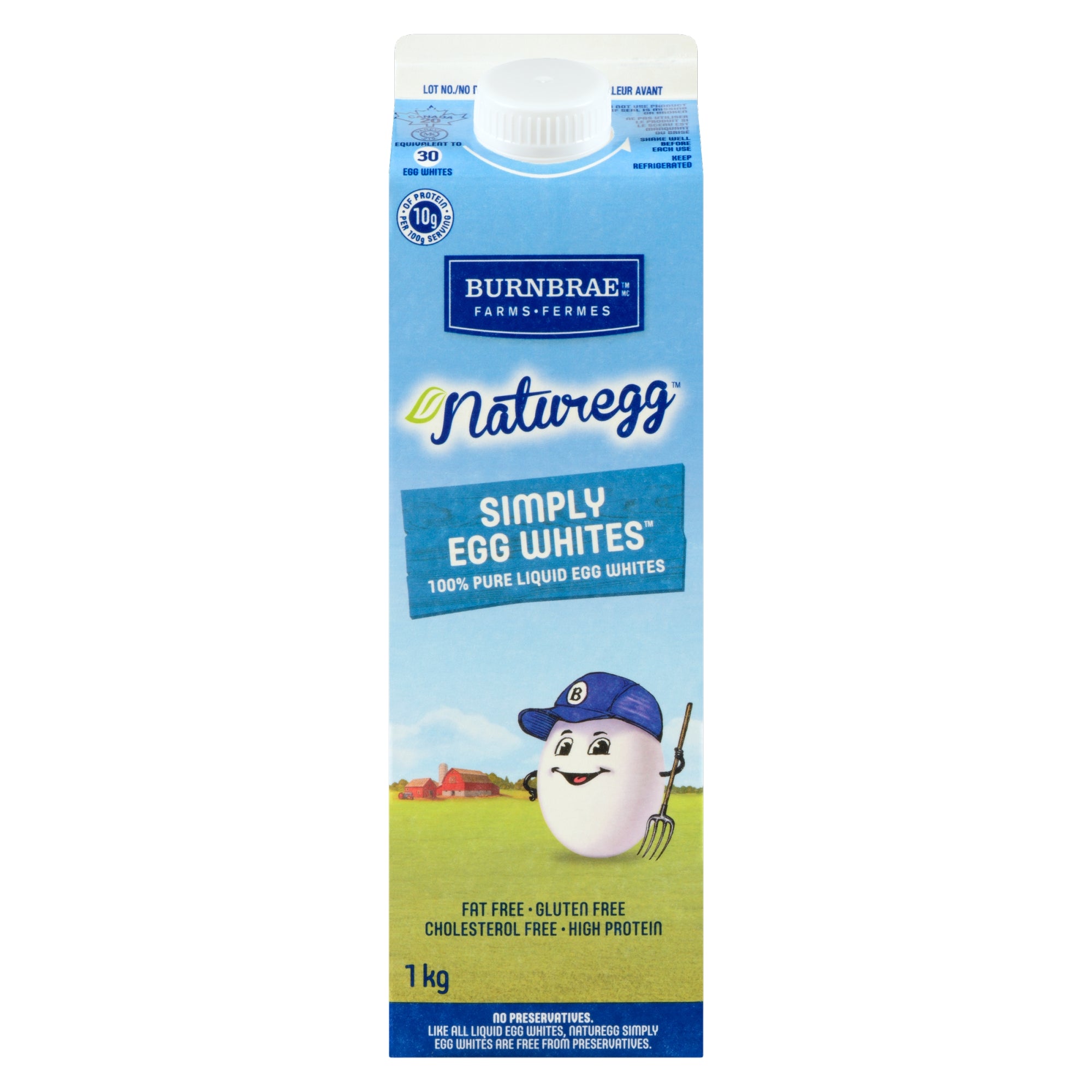 Burnbrae Farms Naturegg 100% Pure Liquid Egg Whites, 1-kg – Giant Tiger