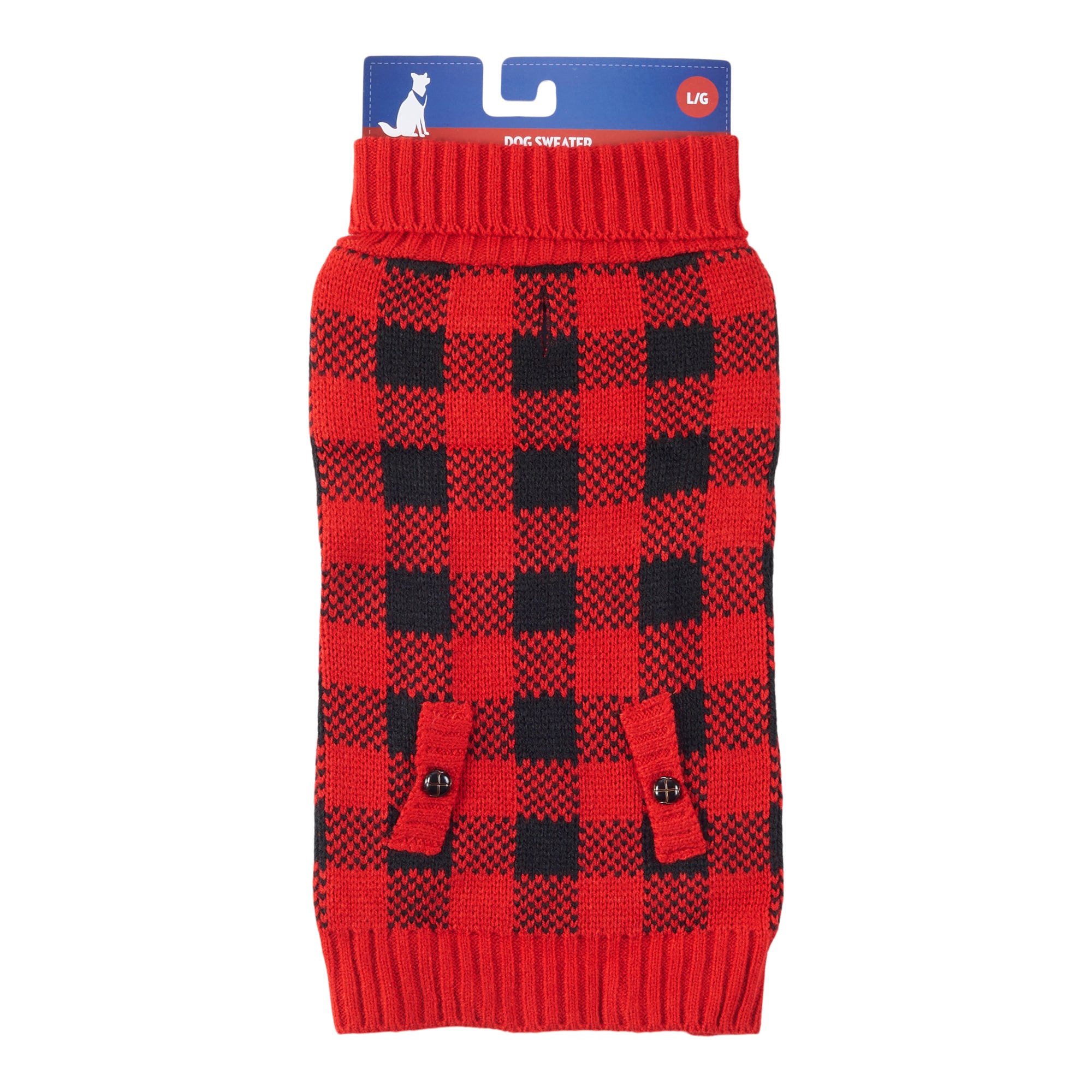 Plaid Pet Sweater, Red and Black – Giant Tiger