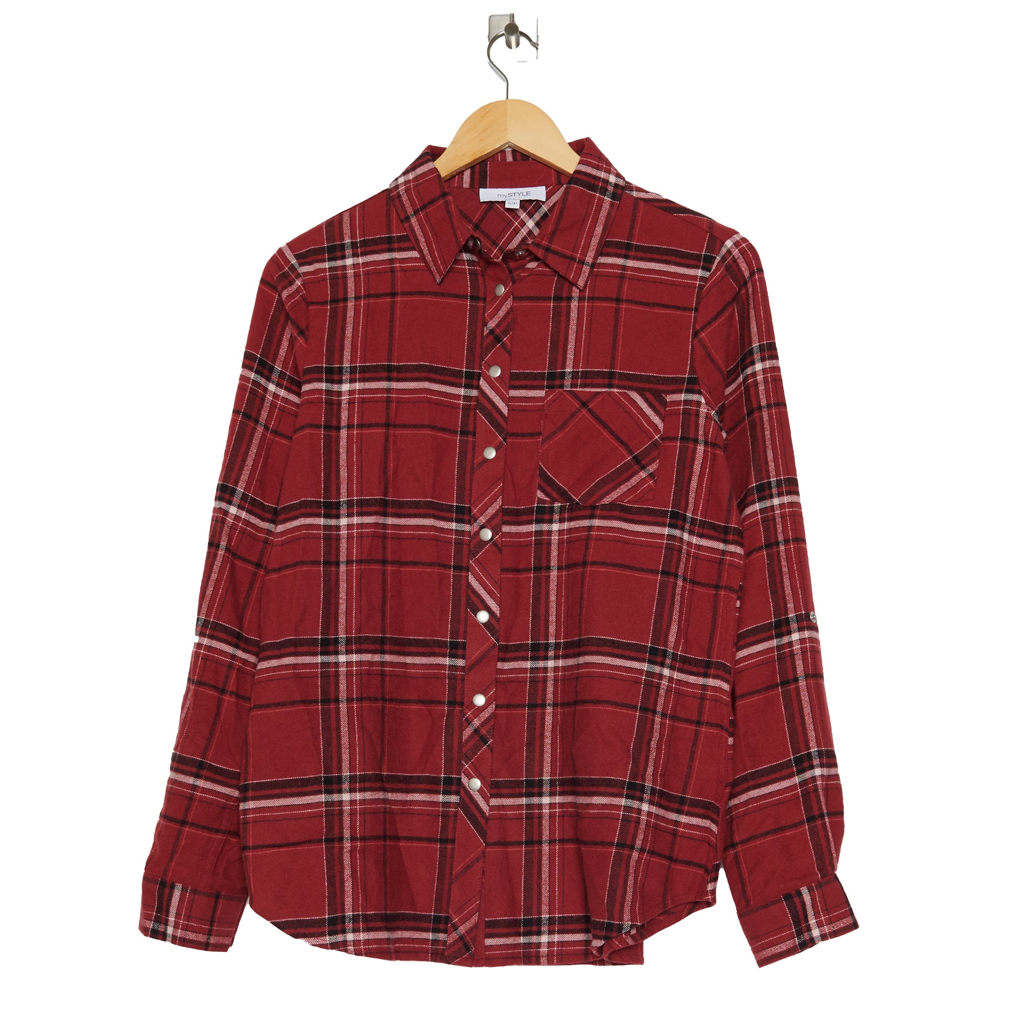 mySTYLE Women's Flannel Shirt with Snap Buttons – Giant Tiger