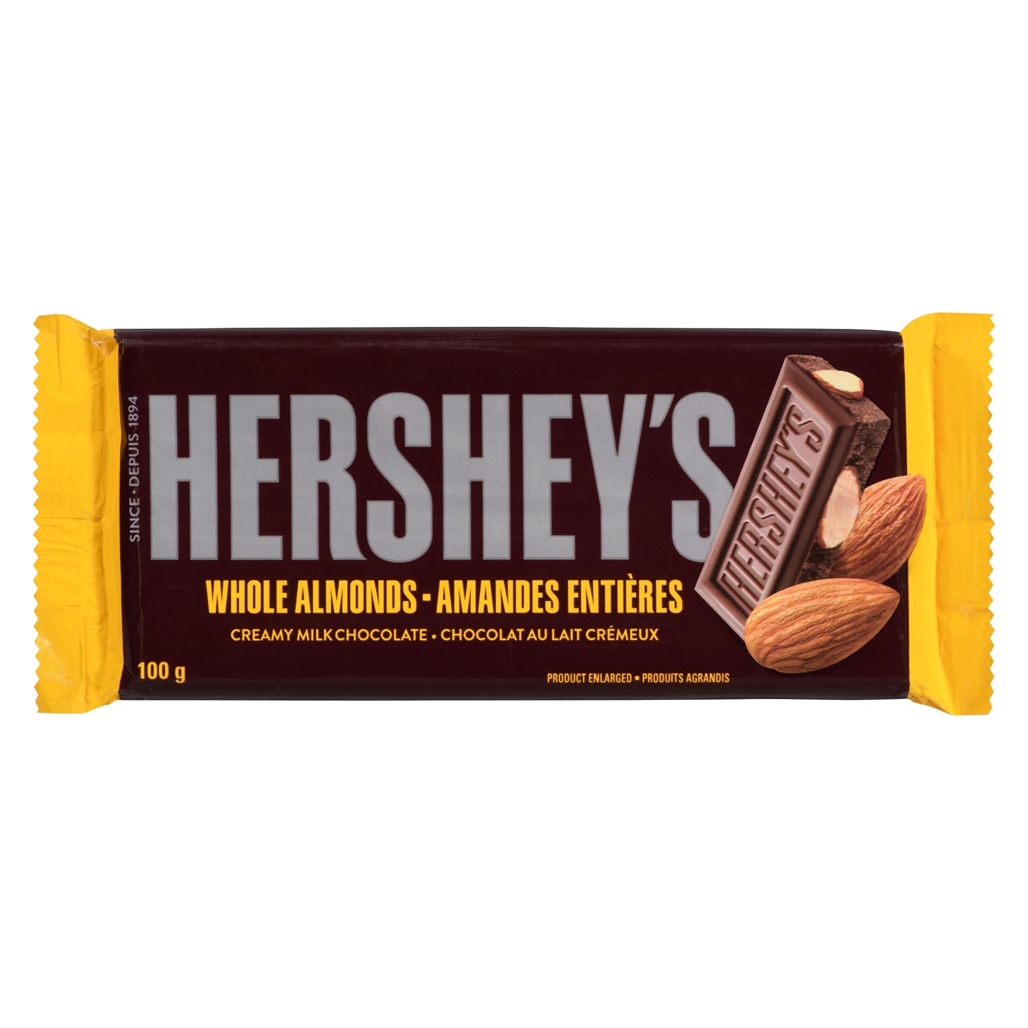 Hershey's Whole Almonds Creamy Milk Chocolate Bar, 100-g – Giant Tiger