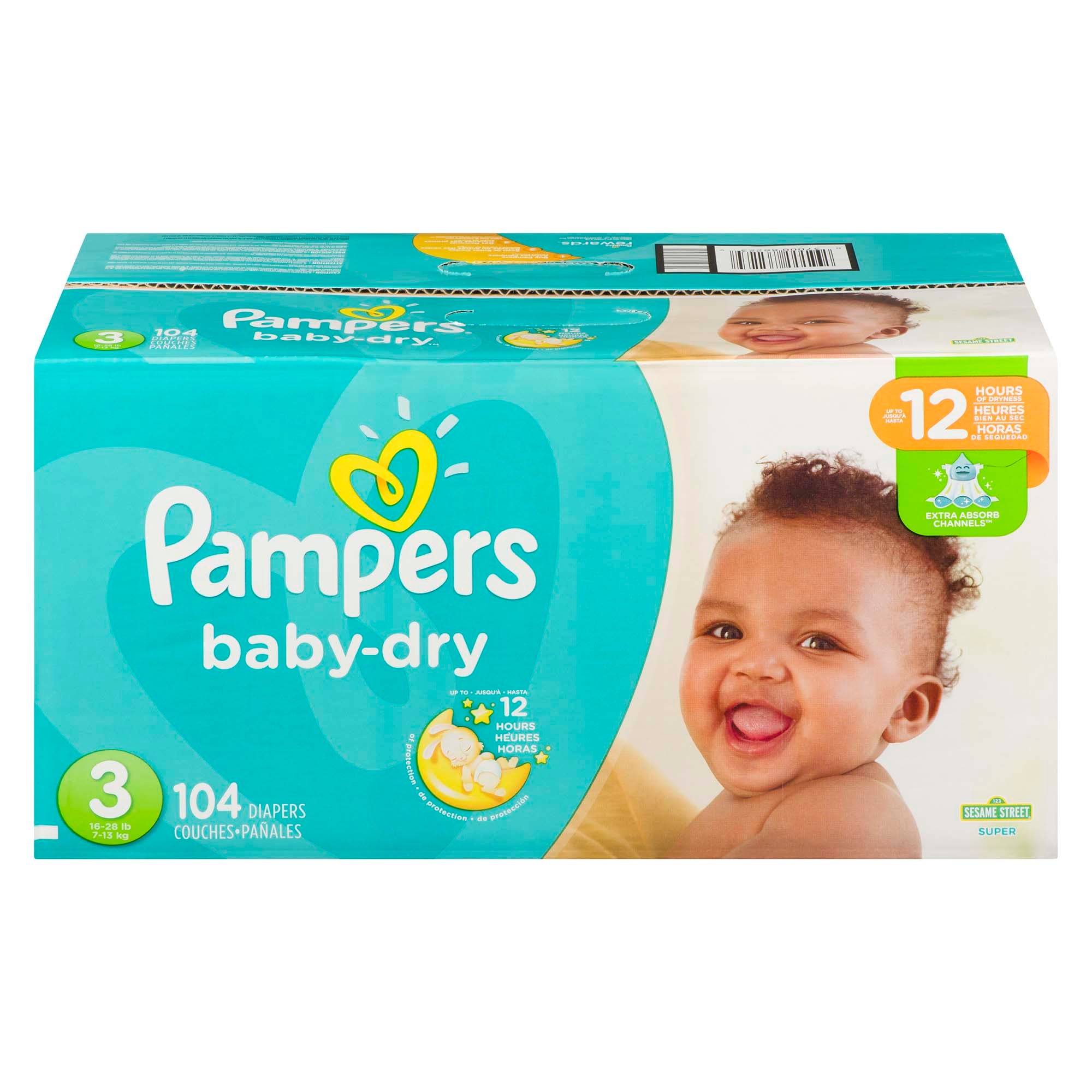 Pampers Baby Dry Super Diapers Size 3 - 104pk. – Giant Tiger